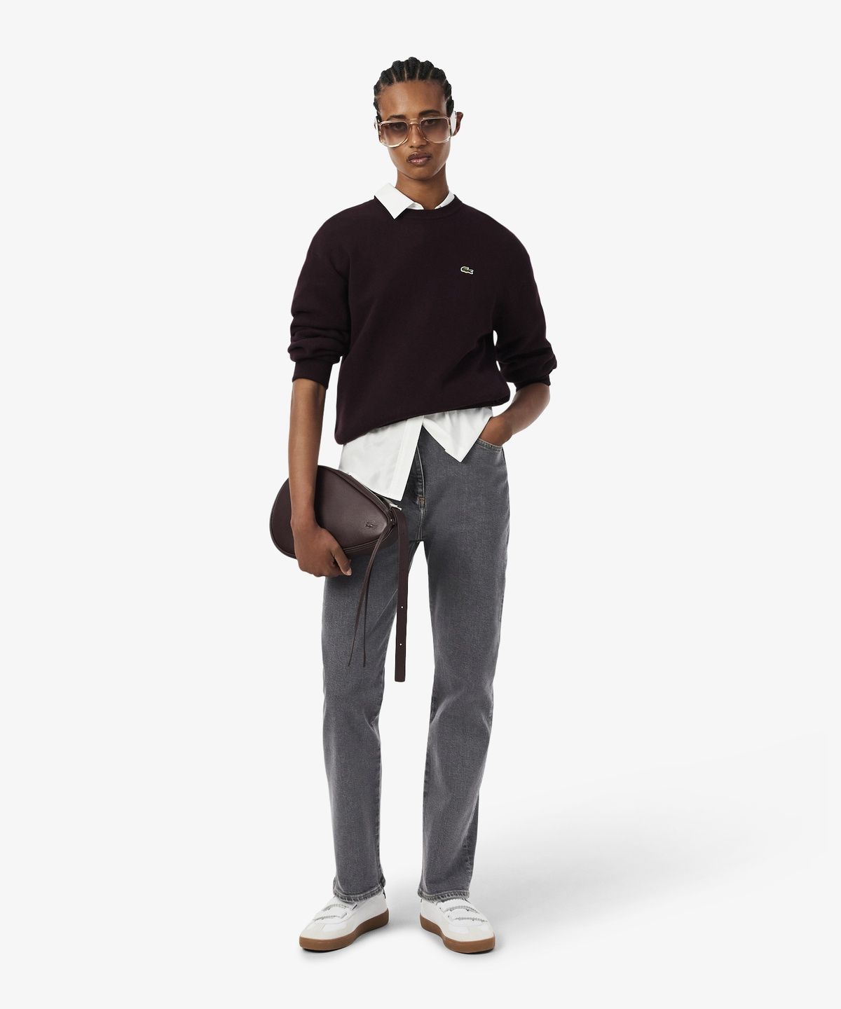 라코스테(LACOSTE) 여성 스트레이트 데님 팬츠 HF6800-56N 0L5