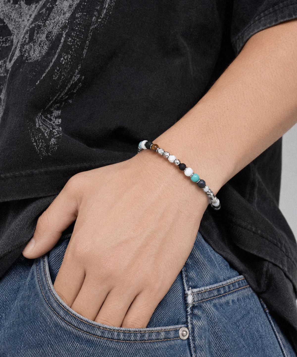 세인트스코트런던(ST.SCOTT LONDON) Mixed Raw Stone Bracelet / STJ-SB2061