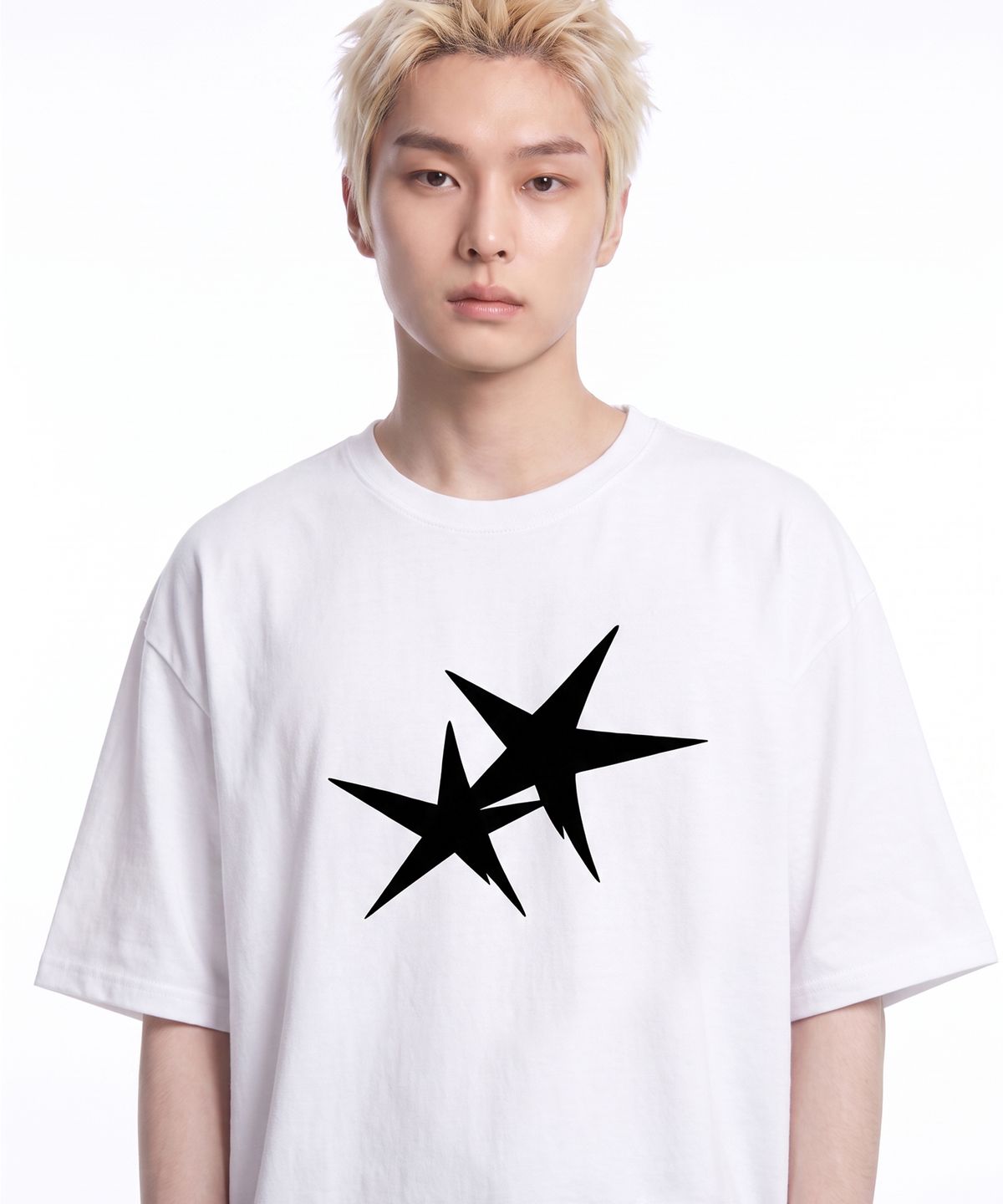 그레이버 오디너리(GRAVER ORDINARY) [ODNR UNISEX]Twins Star 반팔 티셔츠_WHITE
