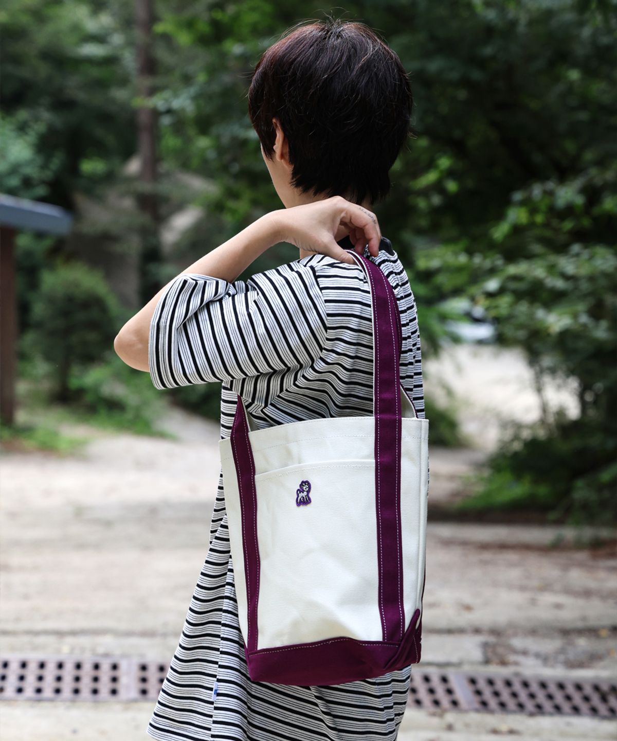 디어틴트산타(DEAR TINT SANTA) Rudolph Canvas Tote_purple