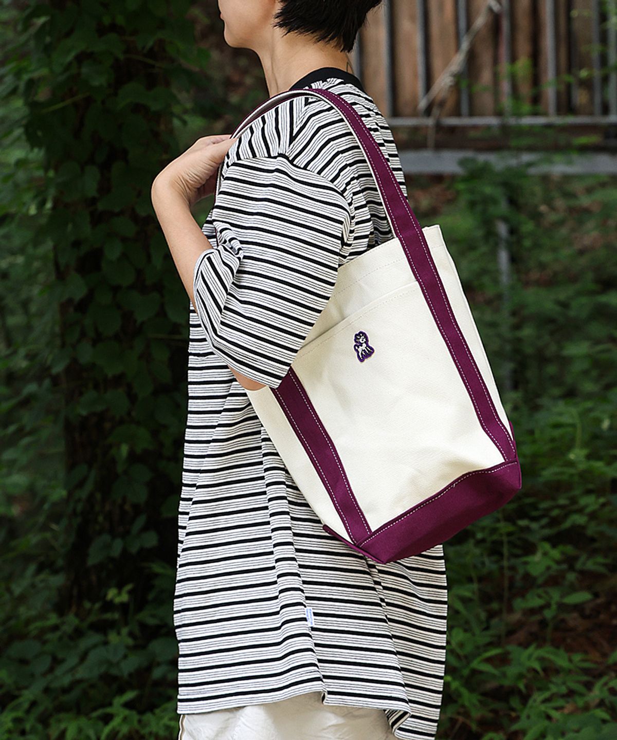 디어틴트산타(DEAR TINT SANTA) Rudolph Canvas Tote_purple