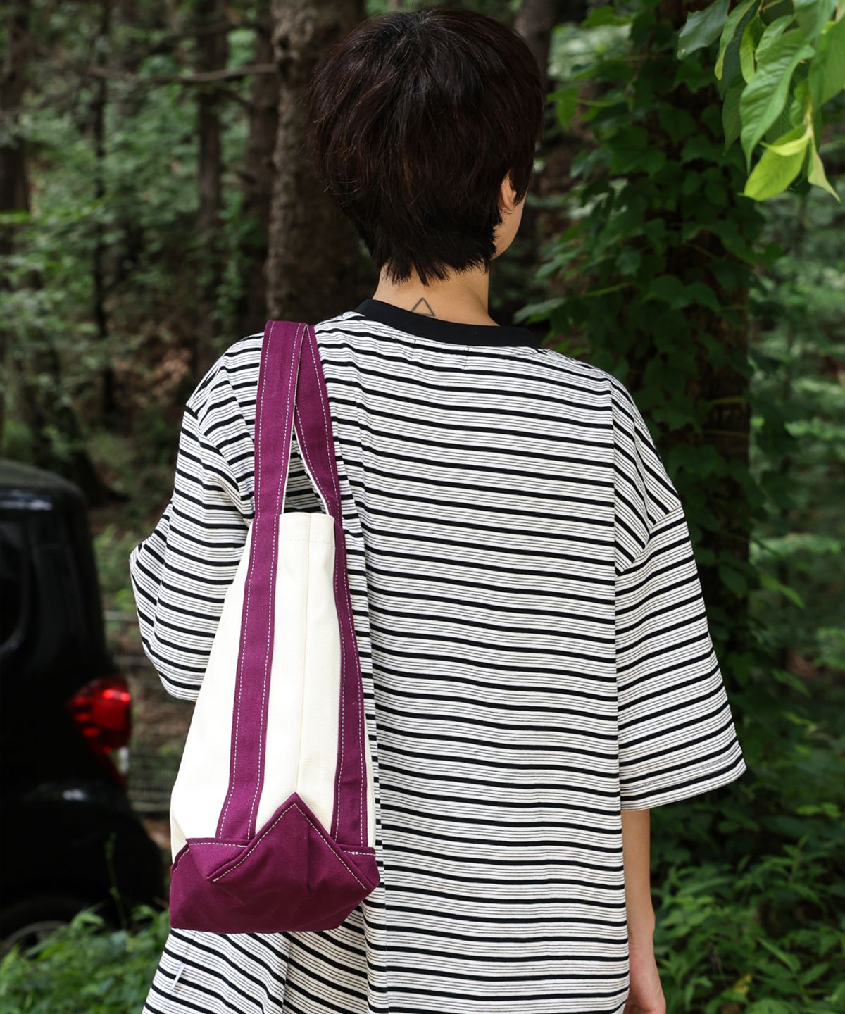 디어틴트산타(DEAR TINT SANTA) Rudolph Canvas Tote_purple