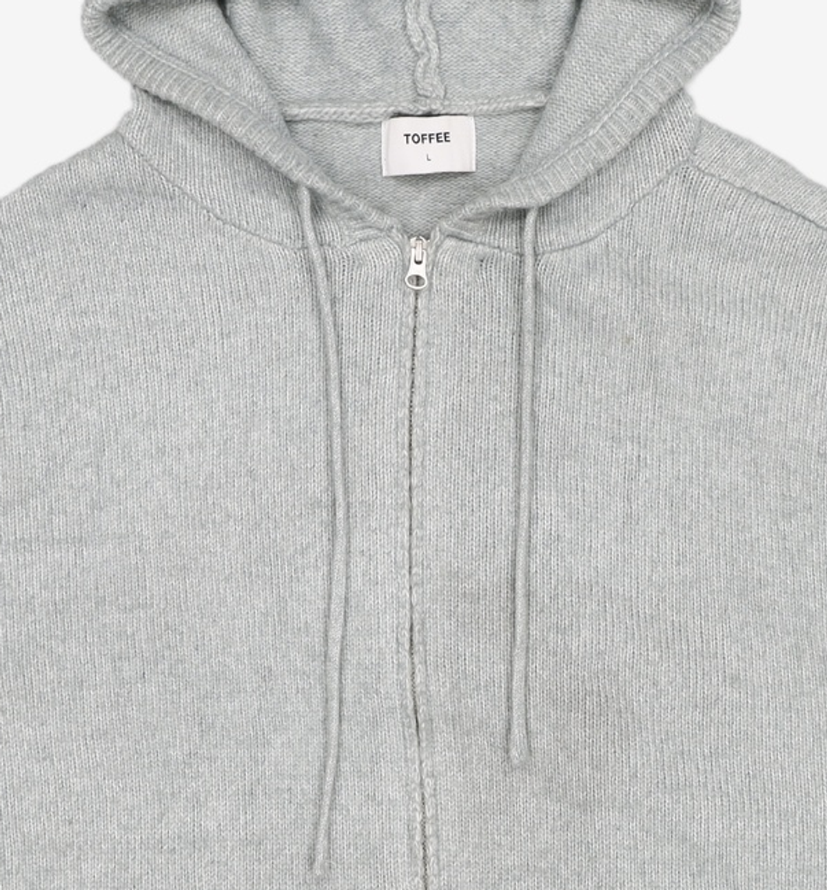토피(TOFFEE) 마일드 니트 후드 집업 (GREY) L