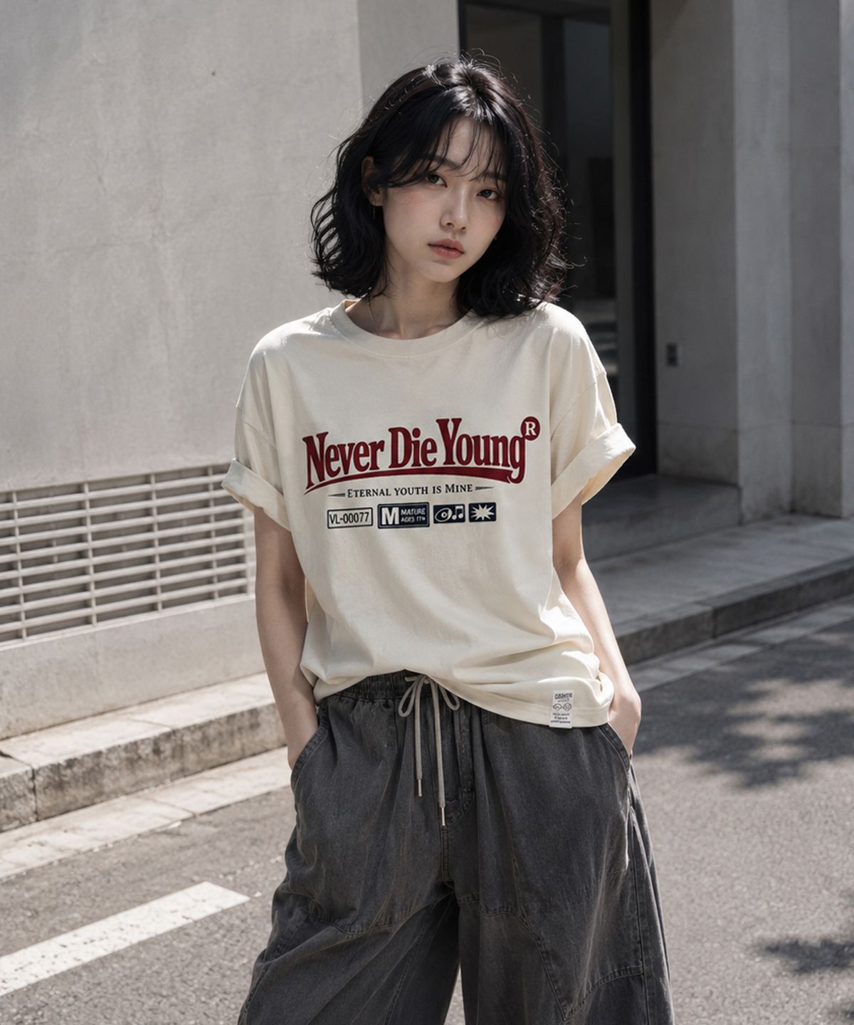 그레이버 오디너리(GRAVER ORDINARY) [ODNR UNISEX]Naver Die Young 반팔 티셔츠_4color