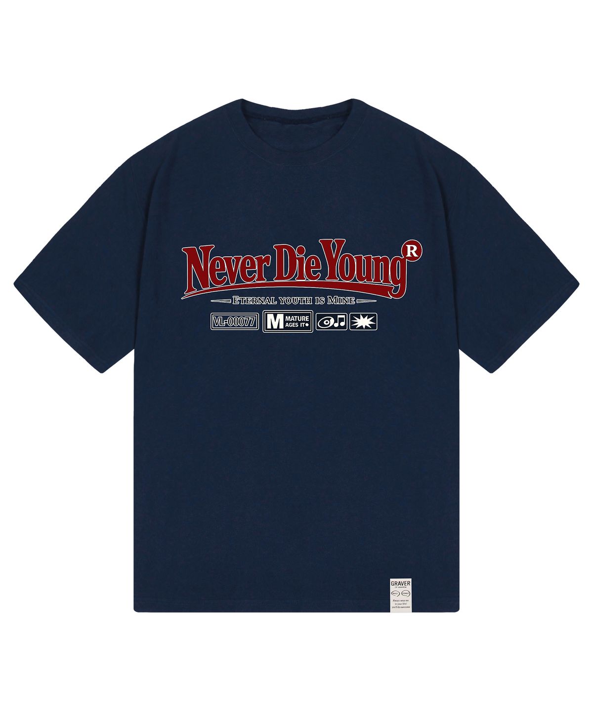 그레이버 오디너리(GRAVER ORDINARY) [ODNR UNISEX]Naver Die Young 반팔 티셔츠_4color