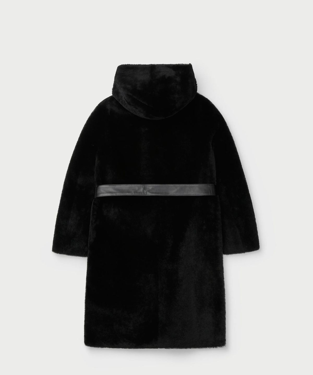 이로 우먼(IROWOMEN) Longue 롱 후드 시어링 자켓 ILUDW26702BKX