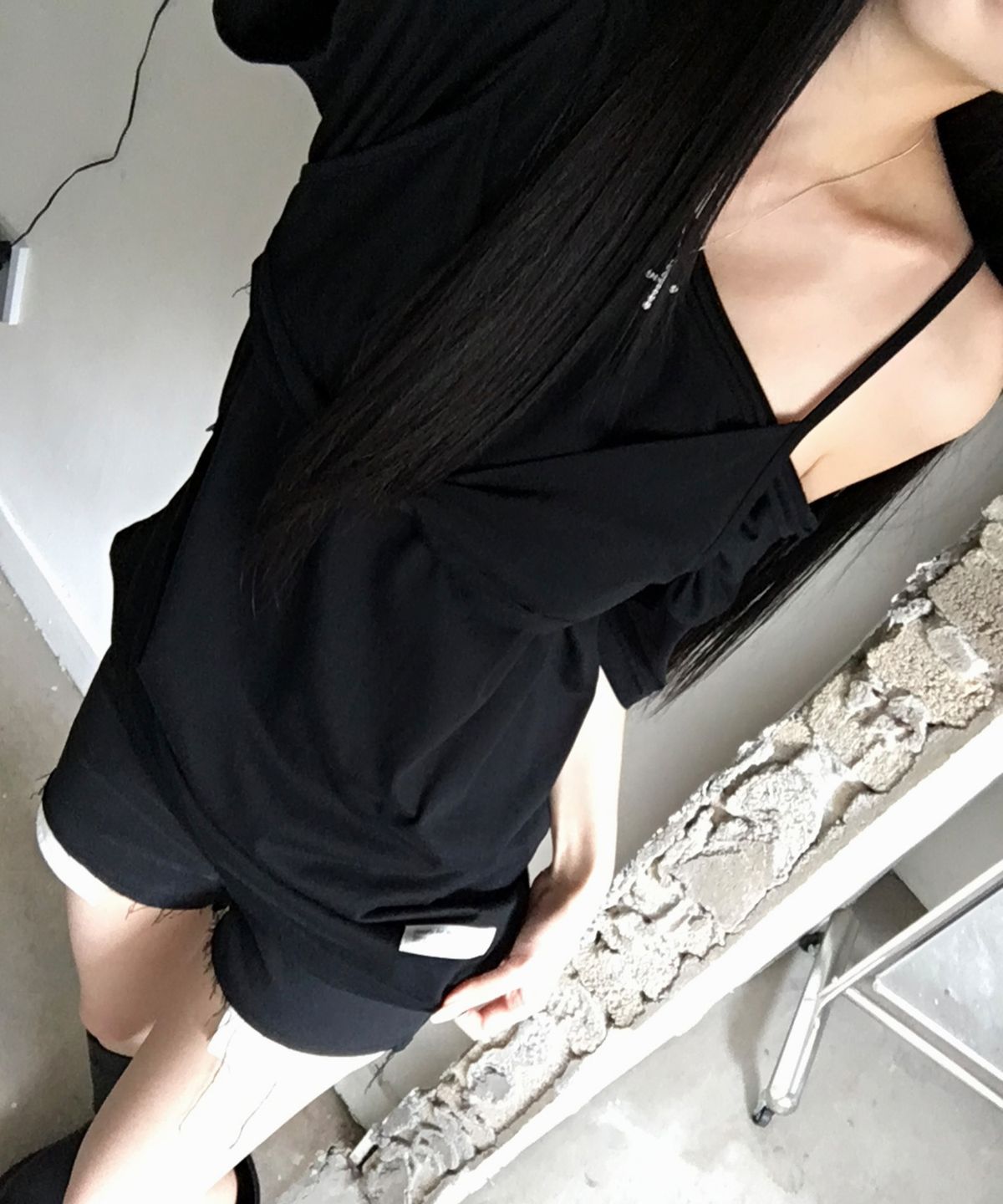 이네기(INEGI) Kaia Bustier Layering Top (black)