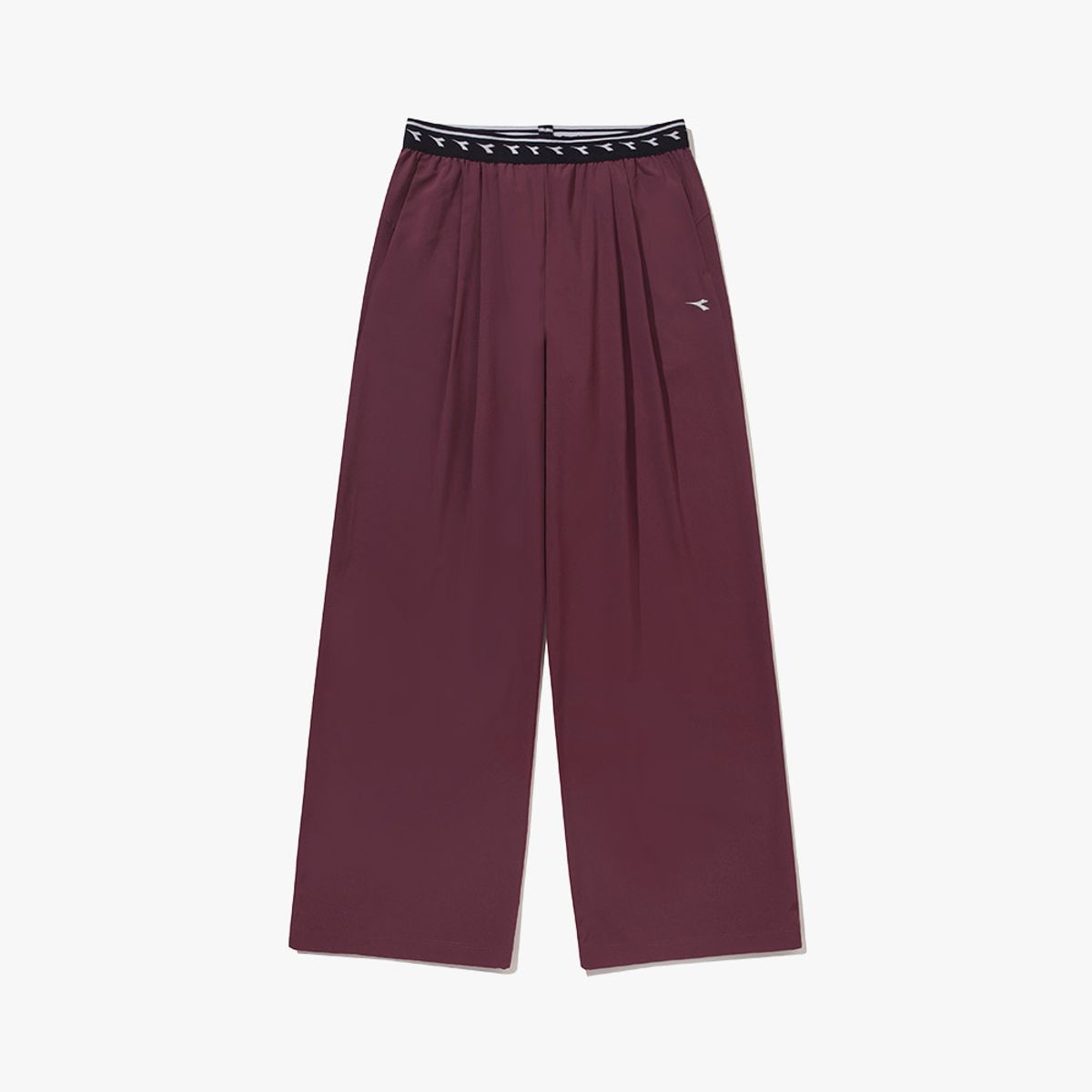 디아도라(diadora) 에르미나 투 턱 와이드 팬츠 우먼 WINE