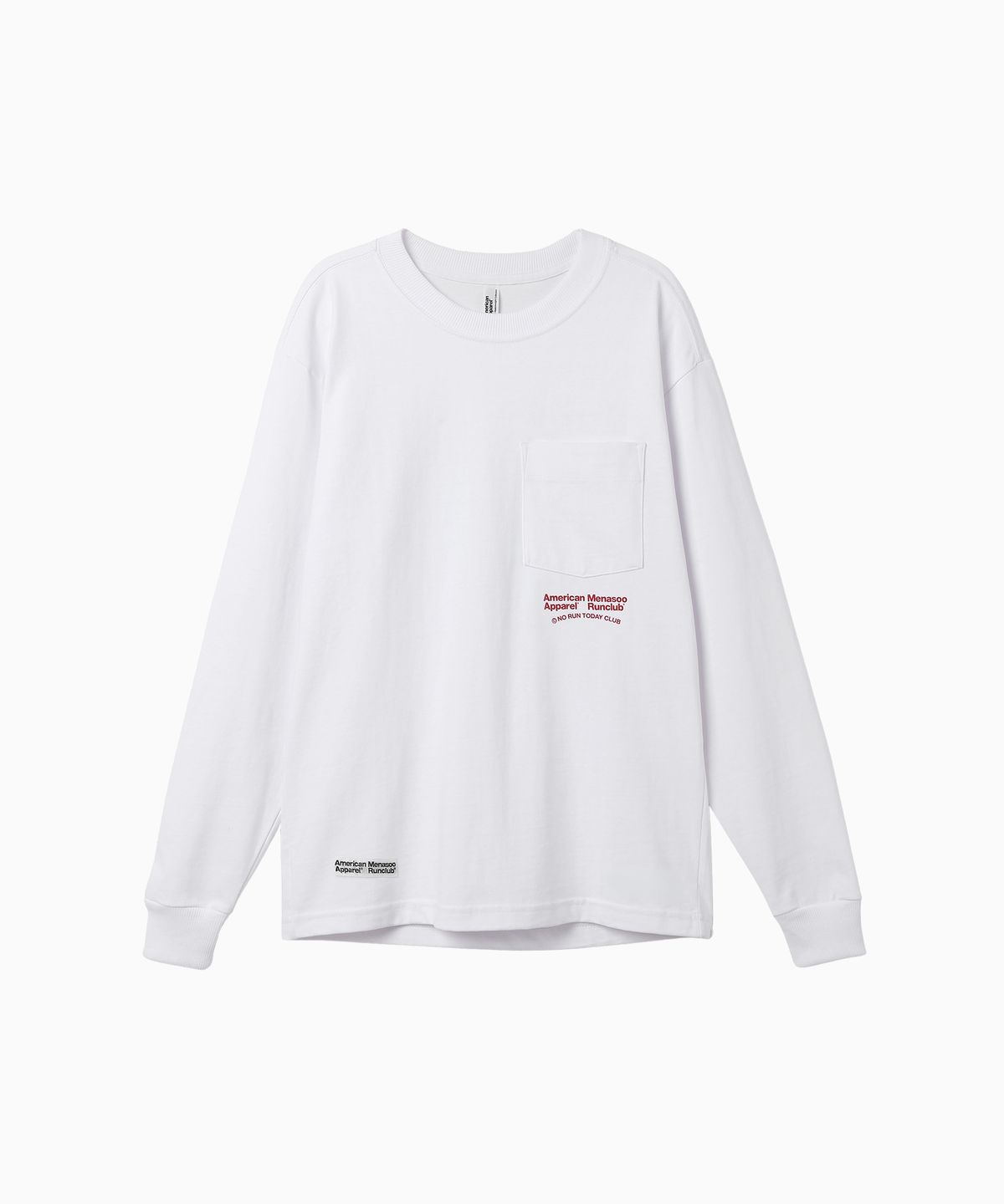 미나수(MENASOO) MNS x American apparel Run Club Long-Sleeves_White