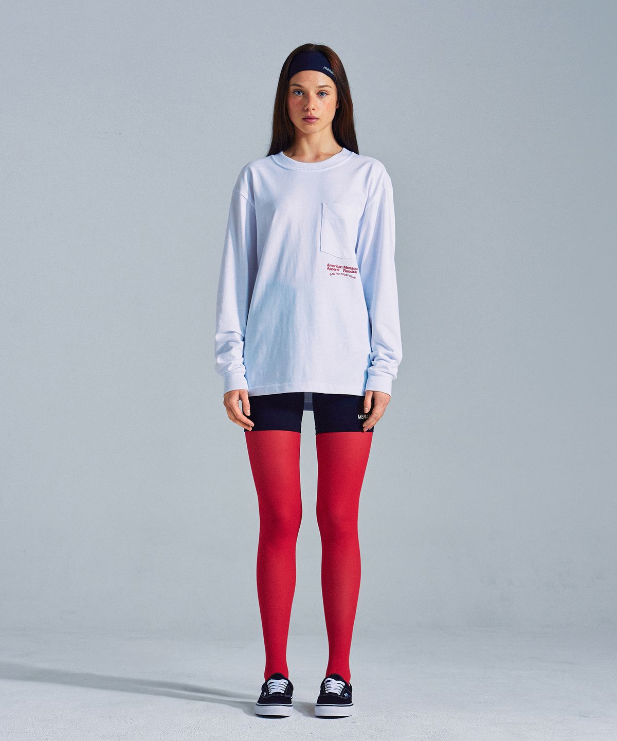 미나수(MENASOO) MNS x American apparel Run Club Long-Sleeves_White