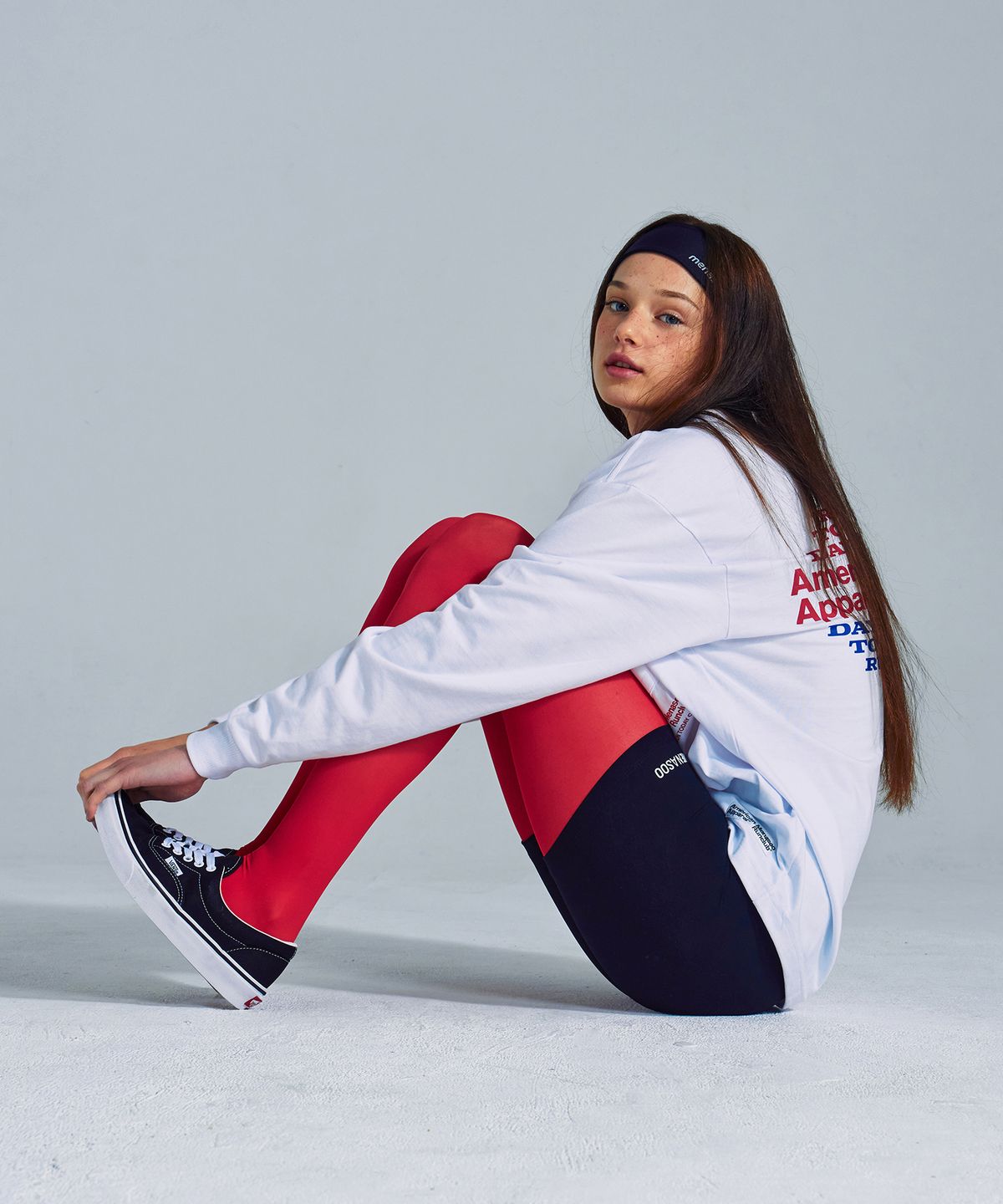미나수(MENASOO) MNS x American apparel Run Club Long-Sleeves_White