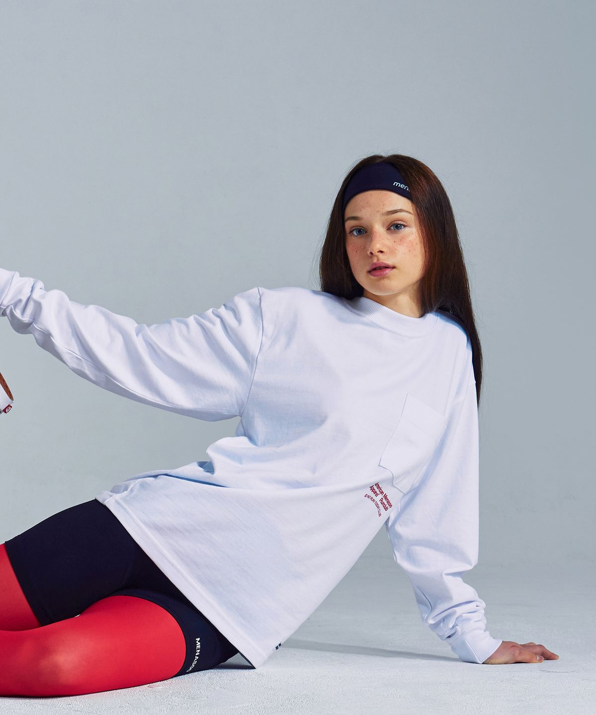 미나수(MENASOO) MNS x American apparel Run Club Long-Sleeves_White
