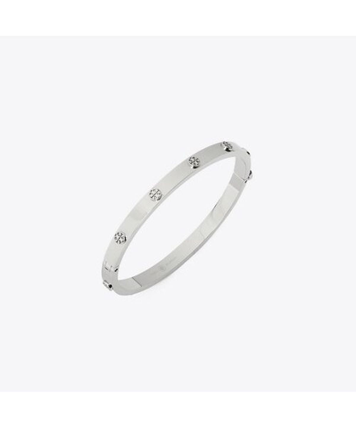 토리버치(TORYBURCH) 씬 아이콘 힌지 브레이슬릿 - 토리 실버