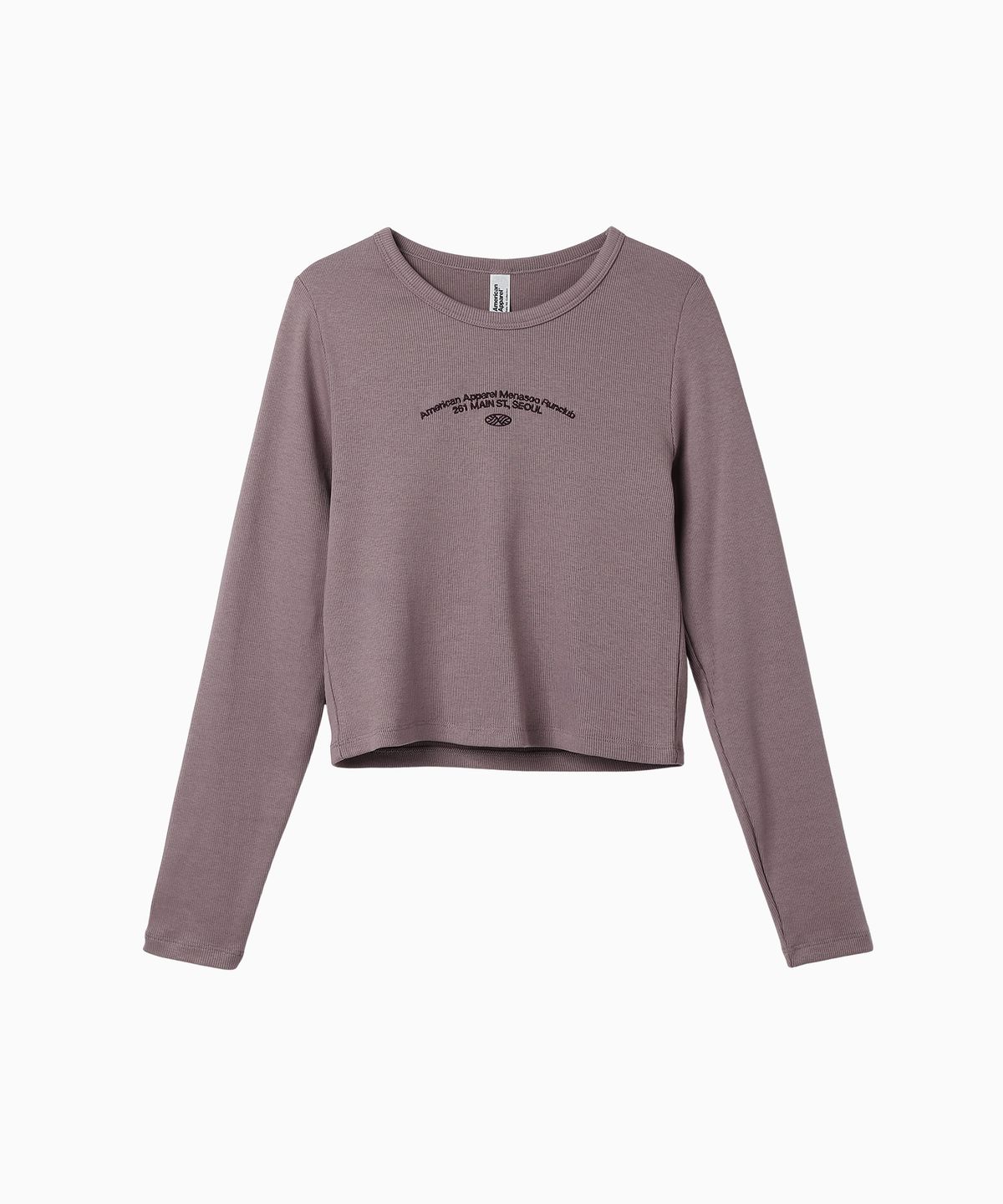 미나수(MENASOO) MNS x American apparel 261 Crop Long-Sleeves_Violet