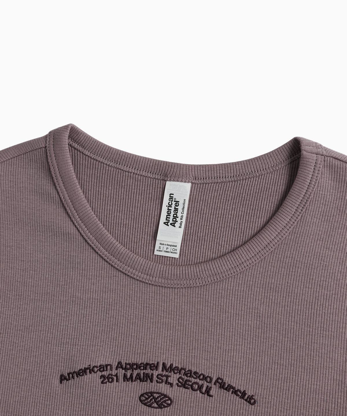 미나수(MENASOO) MNS x American apparel 261 Crop Long-Sleeves_Violet