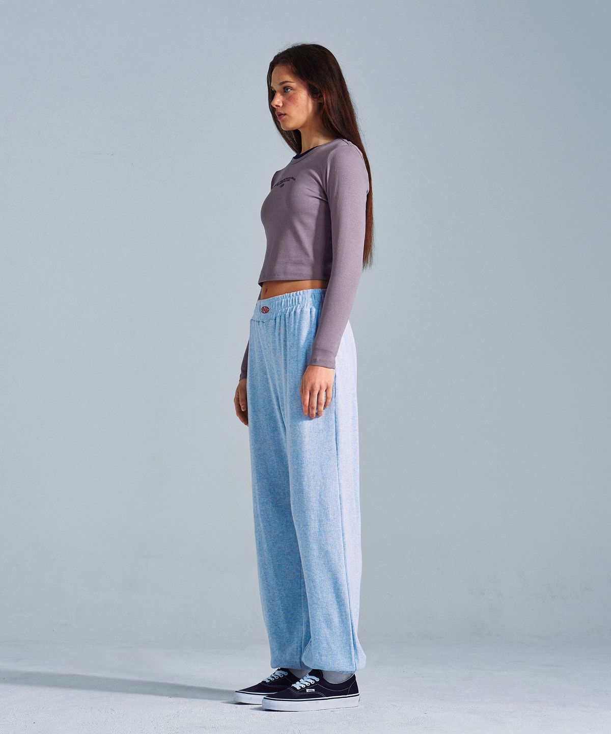미나수(MENASOO) MNS x American apparel 261 Crop Long-Sleeves_Violet