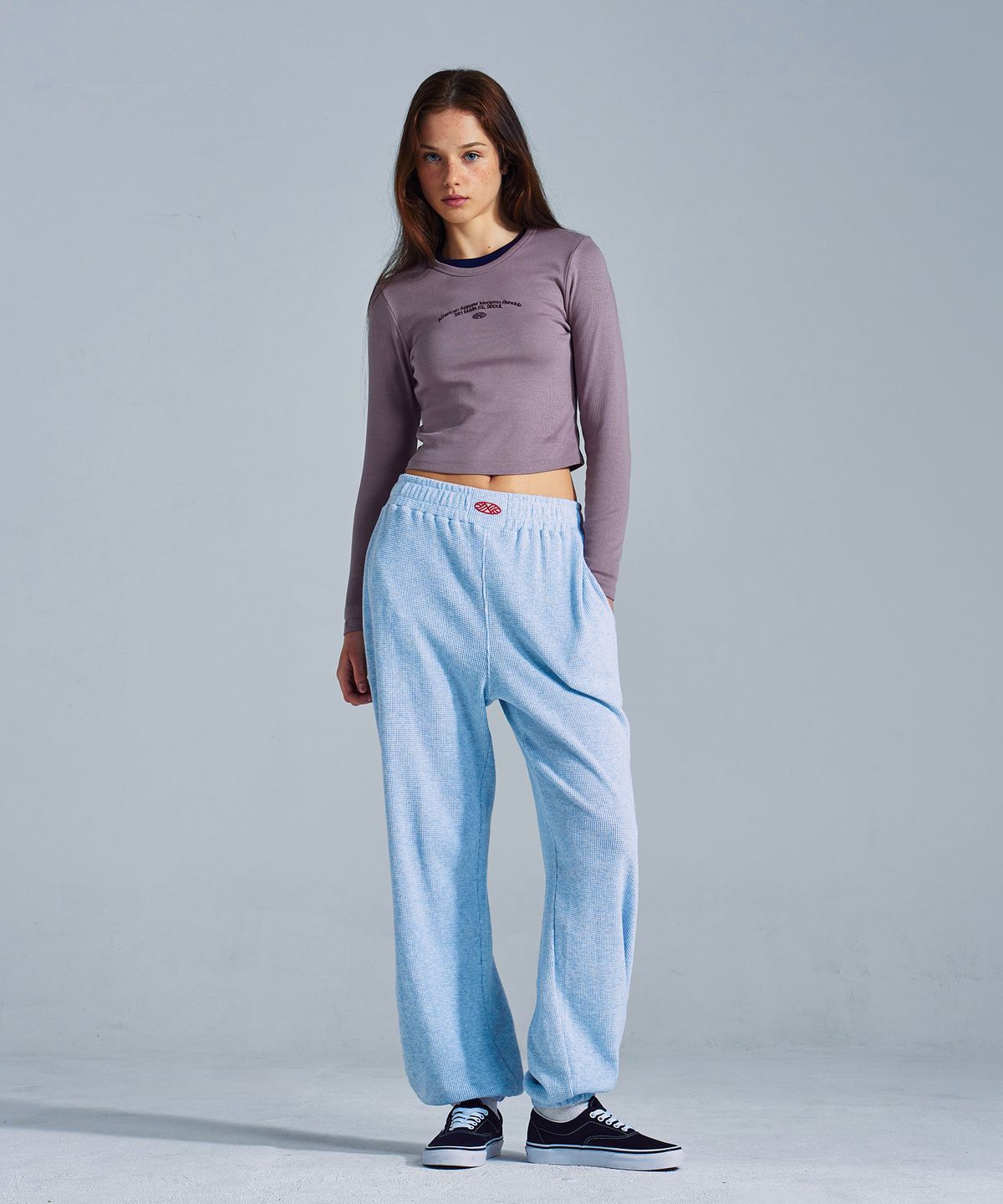 미나수(MENASOO) MNS x American apparel 261 Crop Long-Sleeves_Violet