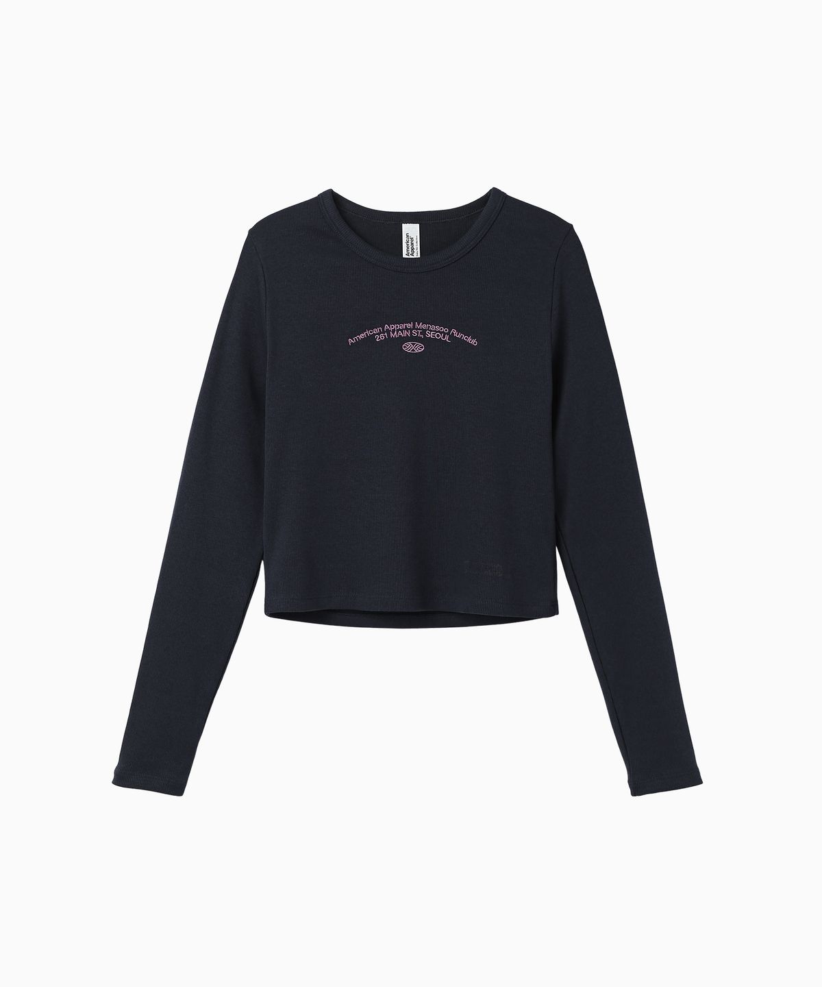 미나수(MENASOO) MNS x American apparel 261 Crop Long-Sleeves_Navy