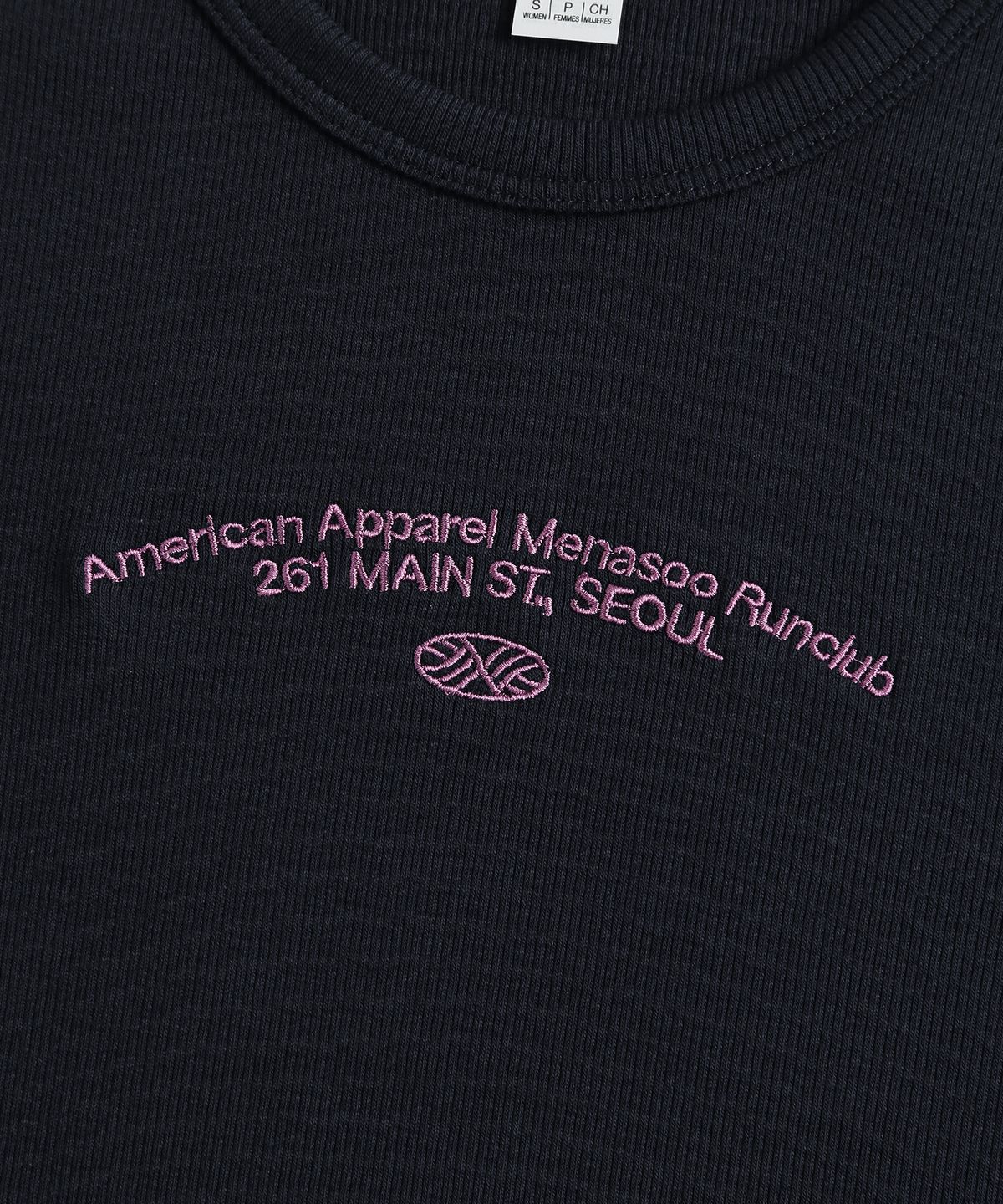 미나수(MENASOO) MNS x American apparel 261 Crop Long-Sleeves_Navy
