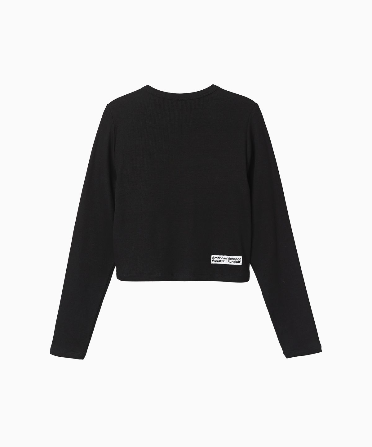 미나수(MENASOO) MNS x American apparel 261 Crop Long-Sleeves_Black
