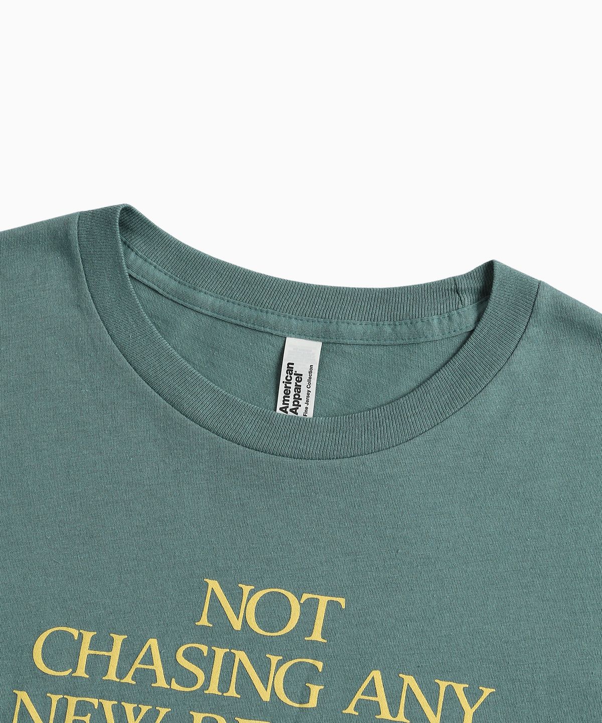 미나수(MENASOO) MNS x American apparel Not Chasing Crop T-Shirts_Arctic