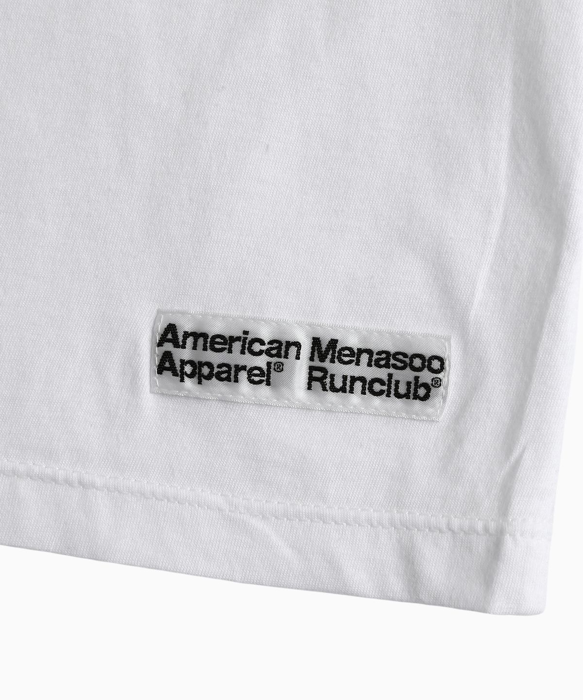 미나수(MENASOO) MNS x American apparel Not Chasing Crop T-Shirts_White