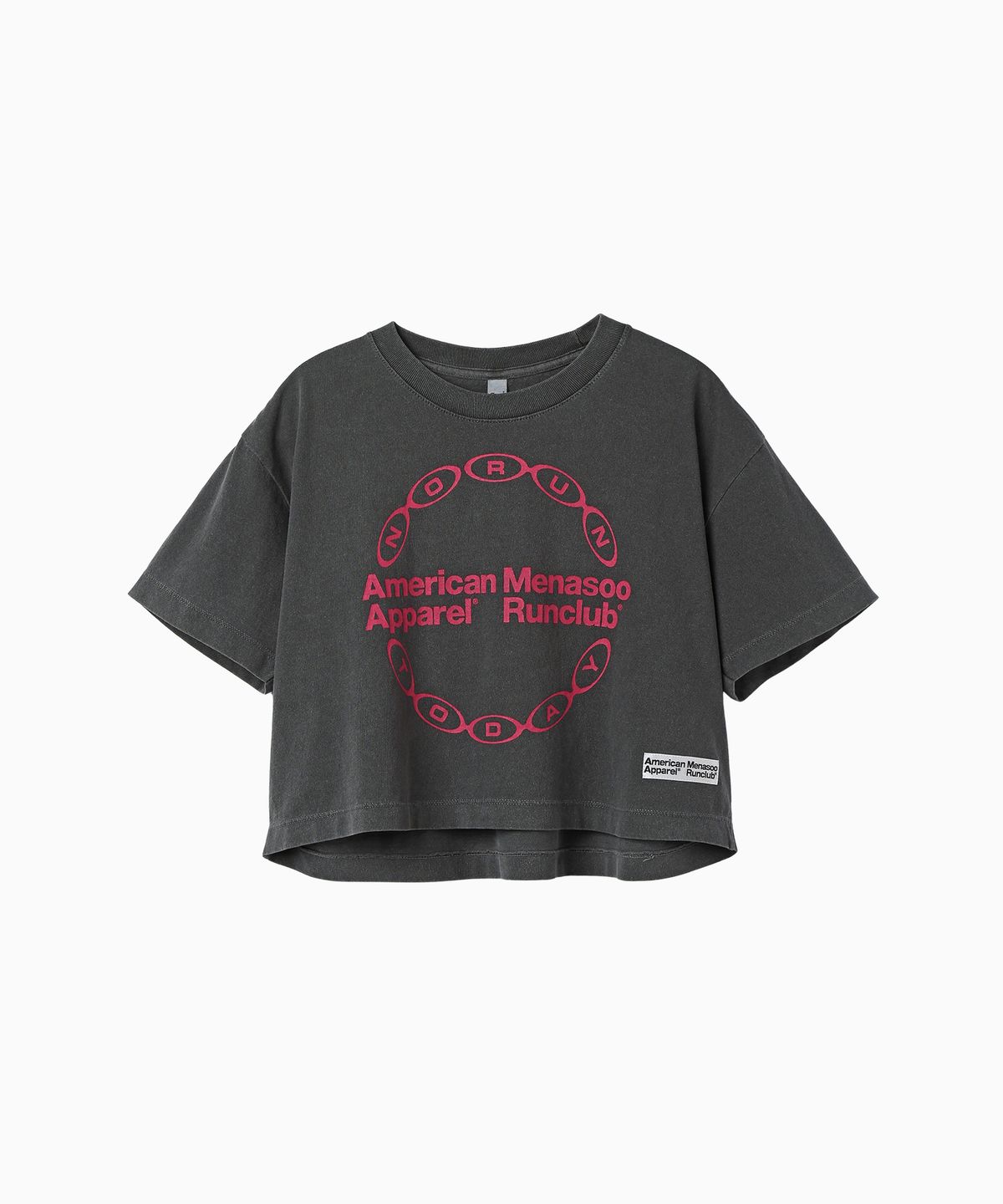 미나수(MENASOO) MNS x American apparel Big Circle Logo T-Shirts_Charcoal