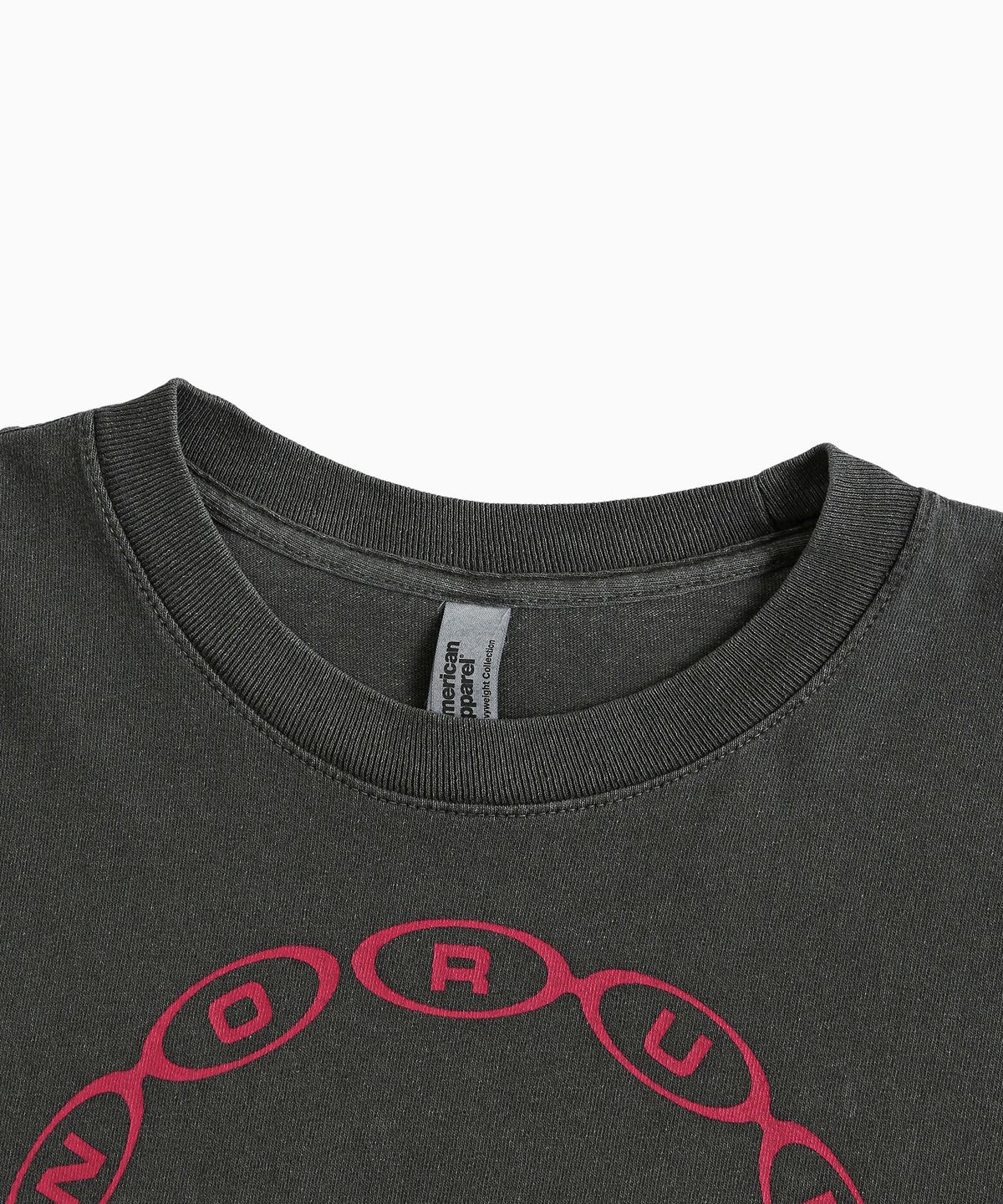 미나수(MENASOO) MNS x American apparel Big Circle Logo T-Shirts_Charcoal