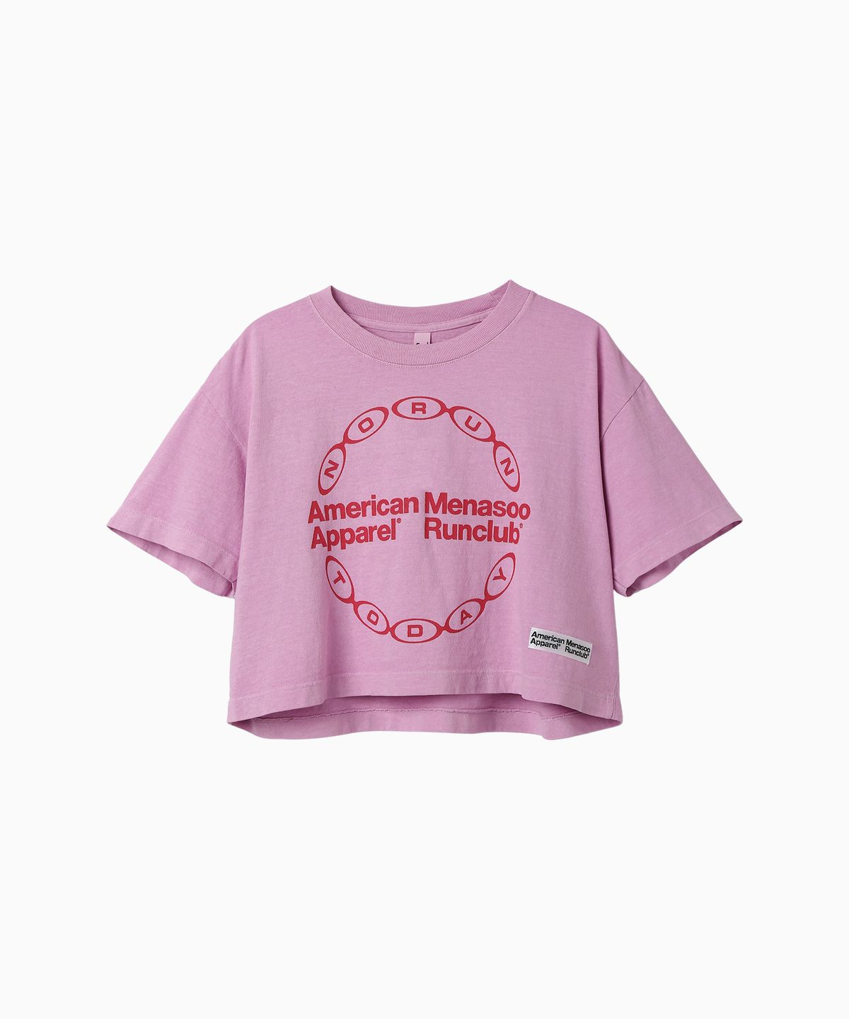 미나수(MENASOO) MNS x American apparel Big Circle Logo T-Shirts_Pink