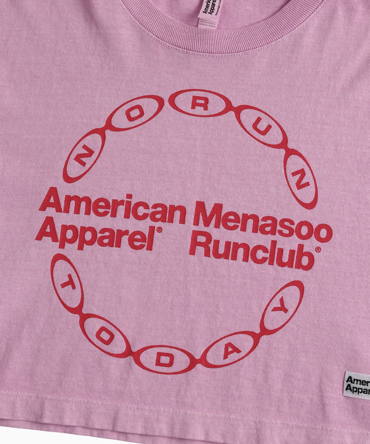 미나수(MENASOO) MNS x American apparel Big Circle Logo T-Shirts_Pink