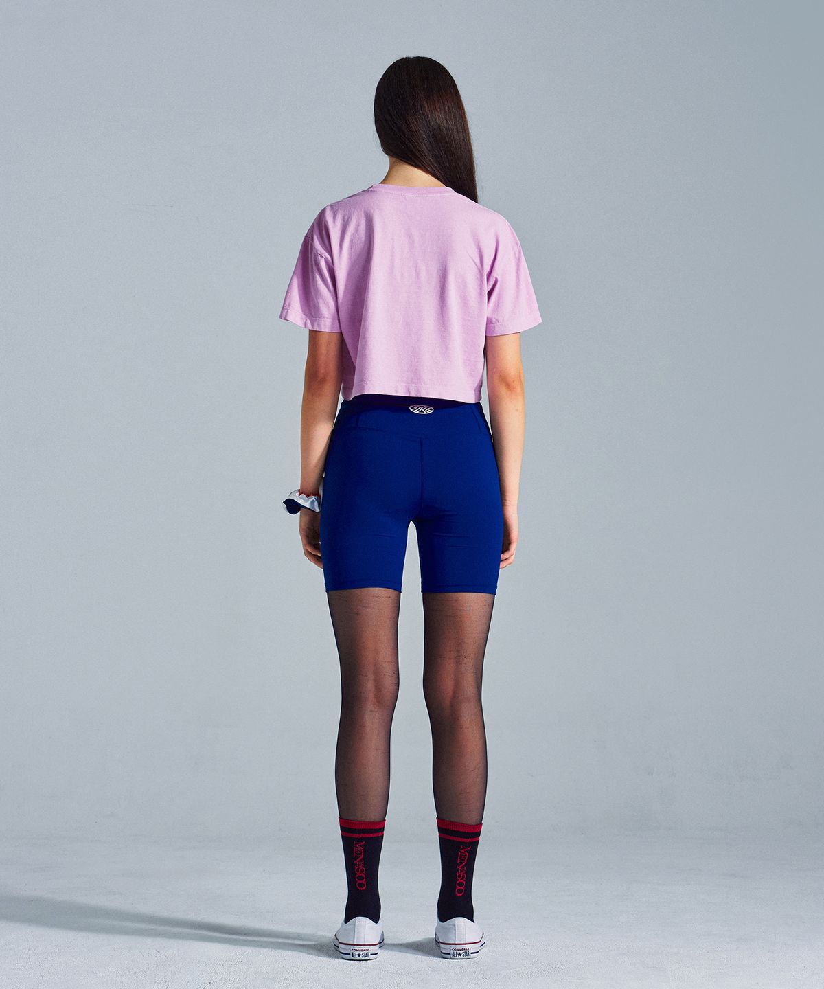 미나수(MENASOO) MNS x American apparel Big Circle Logo T-Shirts_Pink