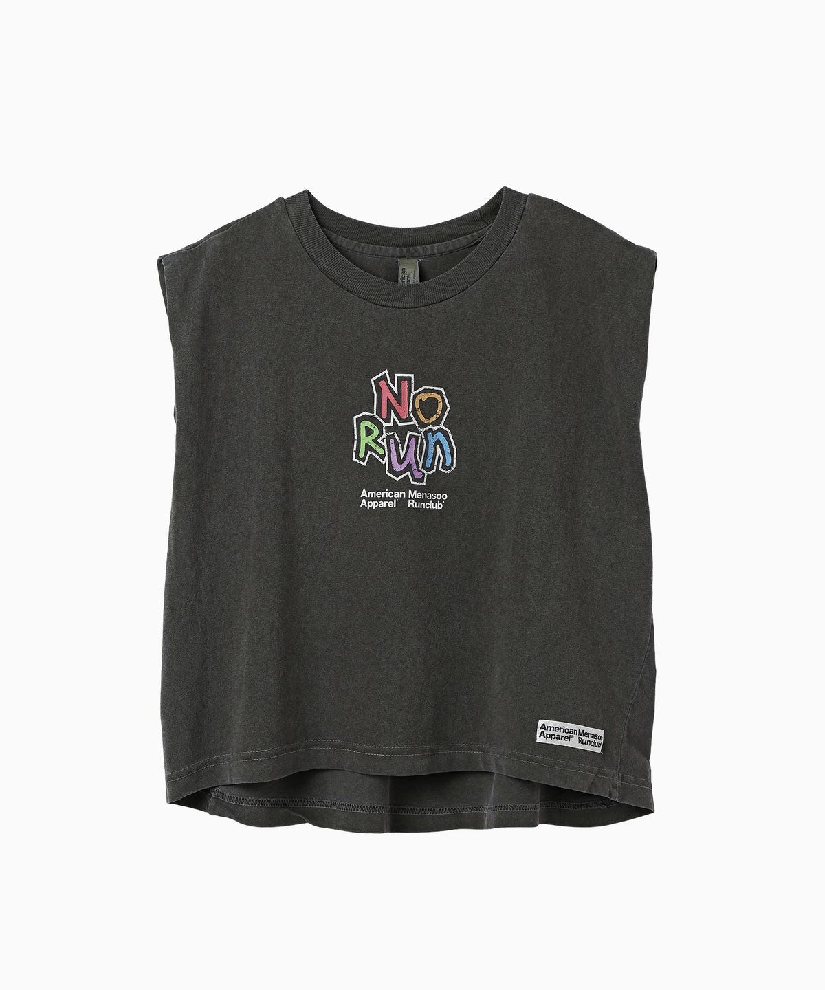 미나수(MENASOO) MNS x American apparel No Run Sleeveless (over-fit)_Charcoal