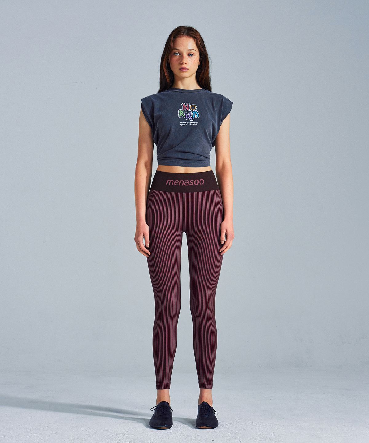 미나수(MENASOO) MNS x American apparel No Run Sleeveless (over-fit)_Charcoal