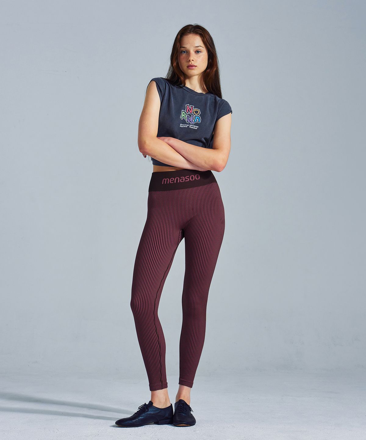 미나수(MENASOO) MNS x American apparel No Run Sleeveless (over-fit)_Charcoal