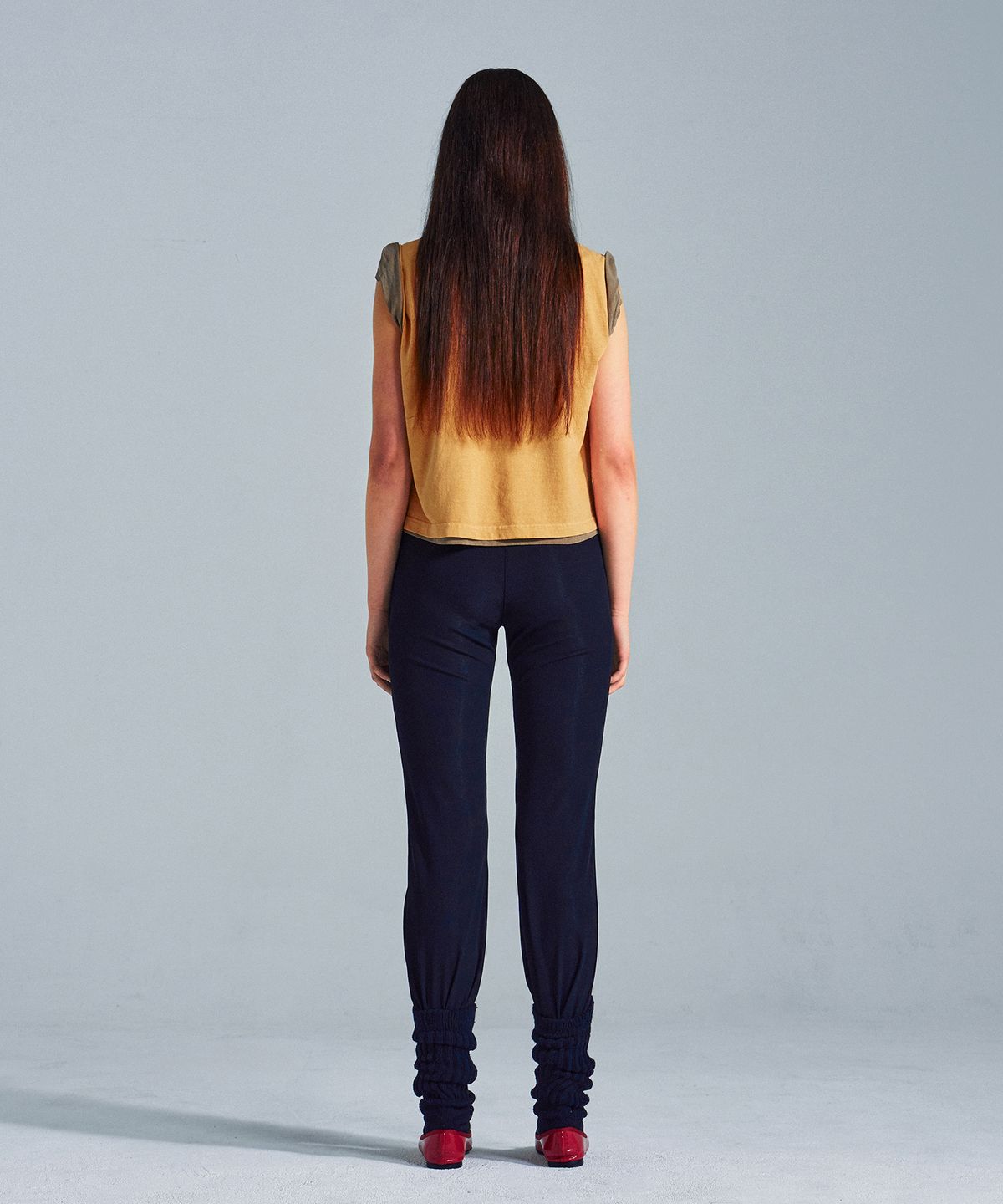 미나수(MENASOO) MNS x American apparel No Run Sleeveless (over-fit)_Mustard