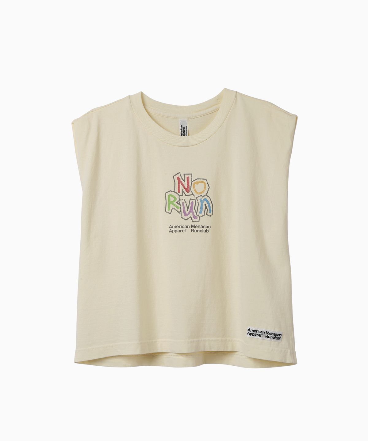 미나수(MENASOO) MNS x American apparel No Run Sleeveless (over-fit)_Cream