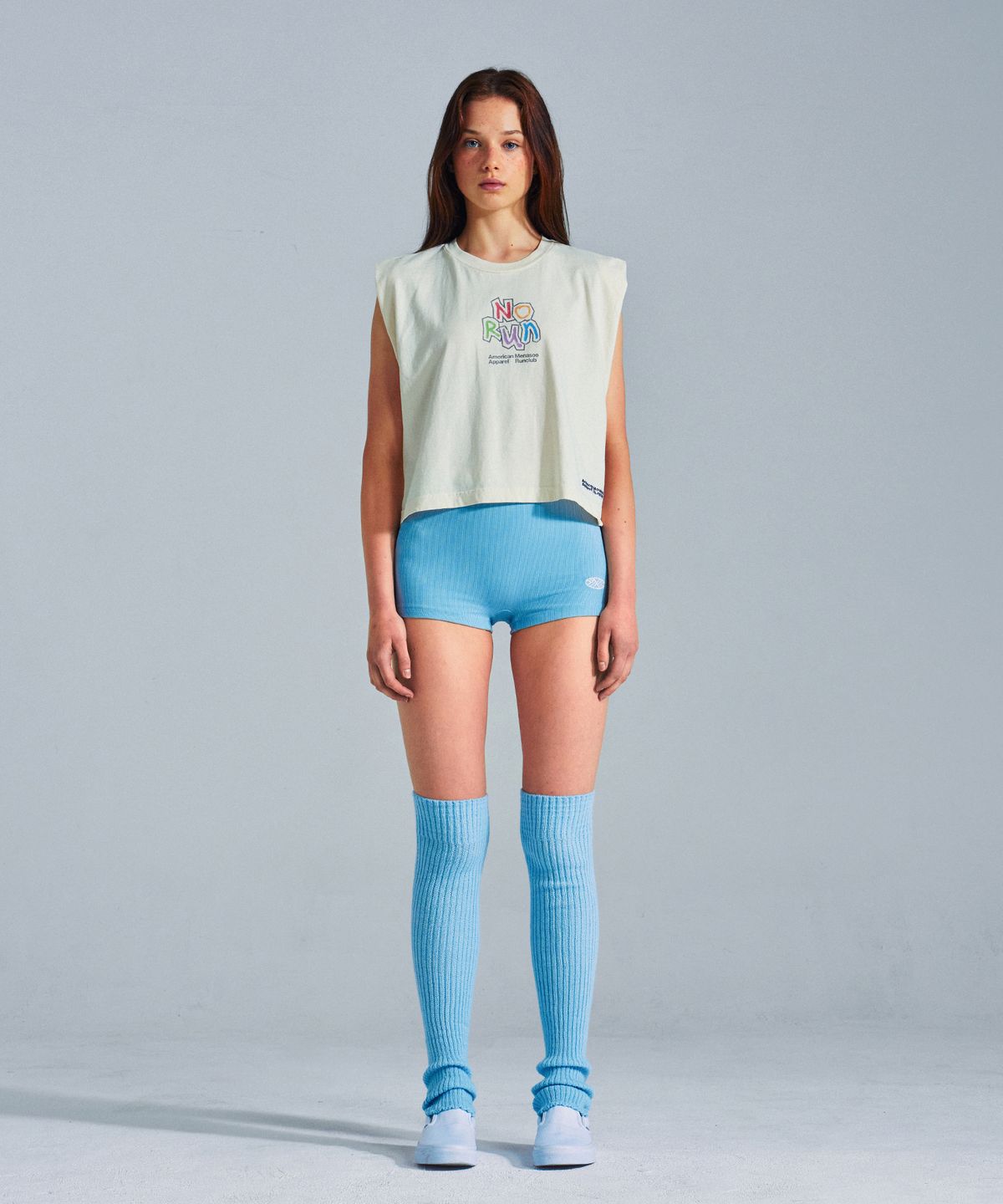 미나수(MENASOO) MNS x American apparel No Run Sleeveless (over-fit)_Cream