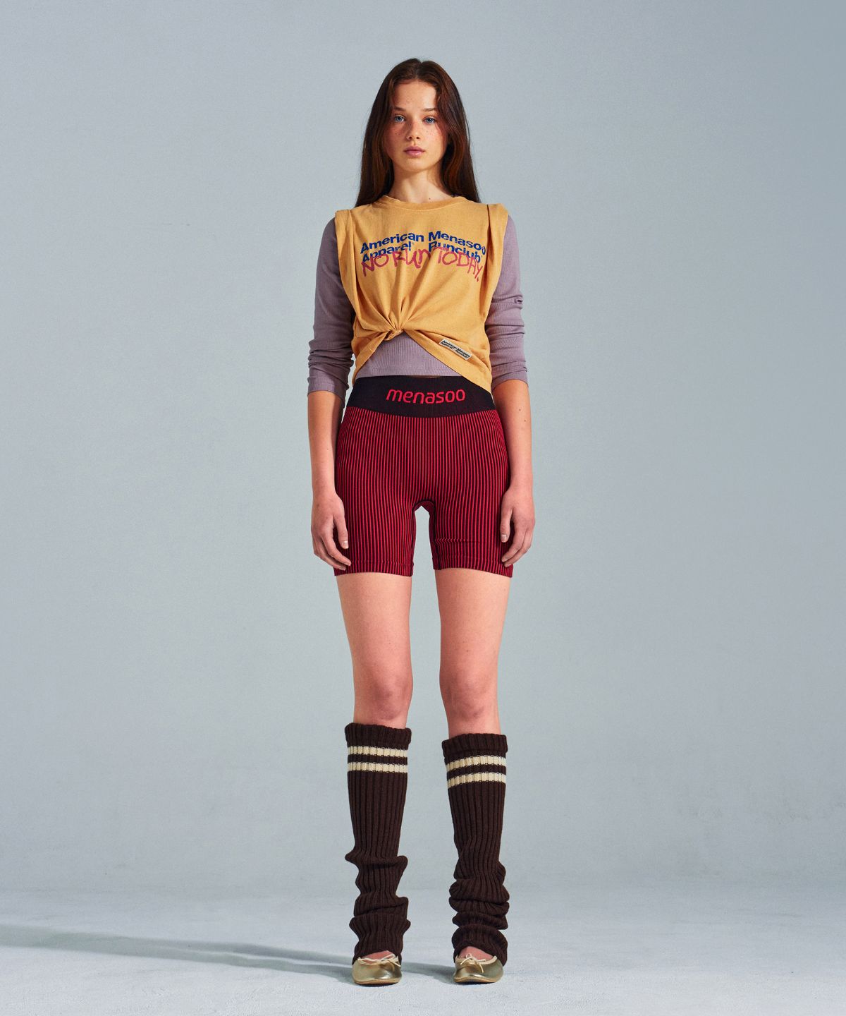 미나수(MENASOO) MNS x American apparel Today Sleeveless (over-fit)_Mustard