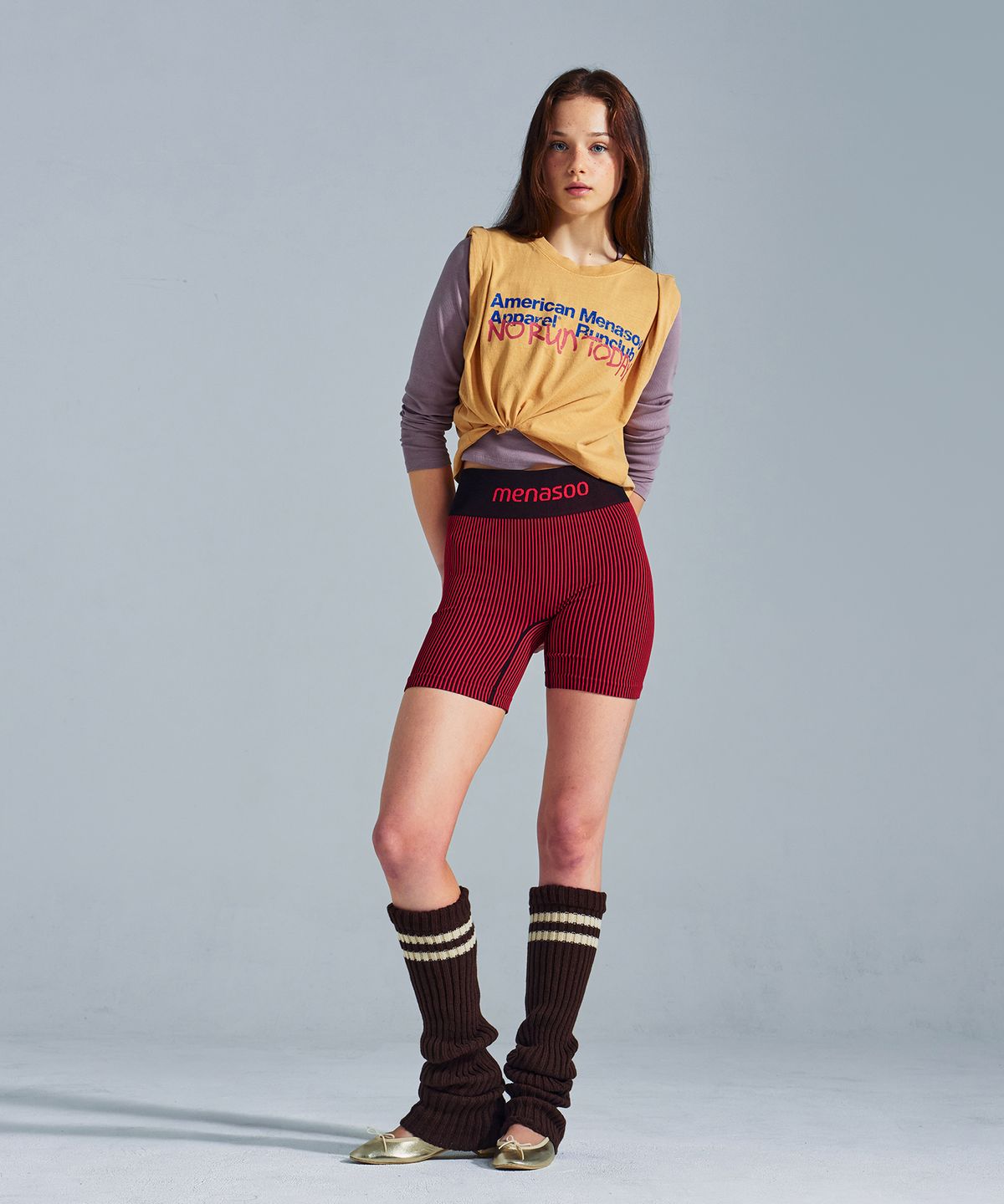 미나수(MENASOO) MNS x American apparel Today Sleeveless (over-fit)_Mustard