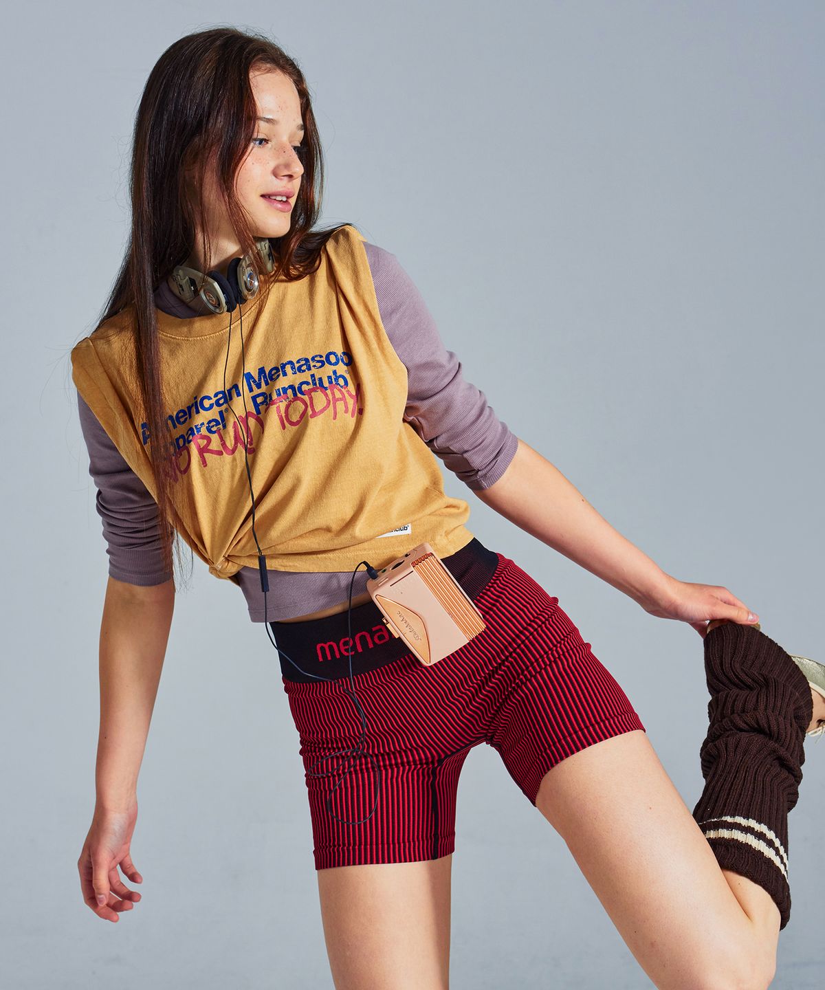 미나수(MENASOO) MNS x American apparel Today Sleeveless (over-fit)_Mustard
