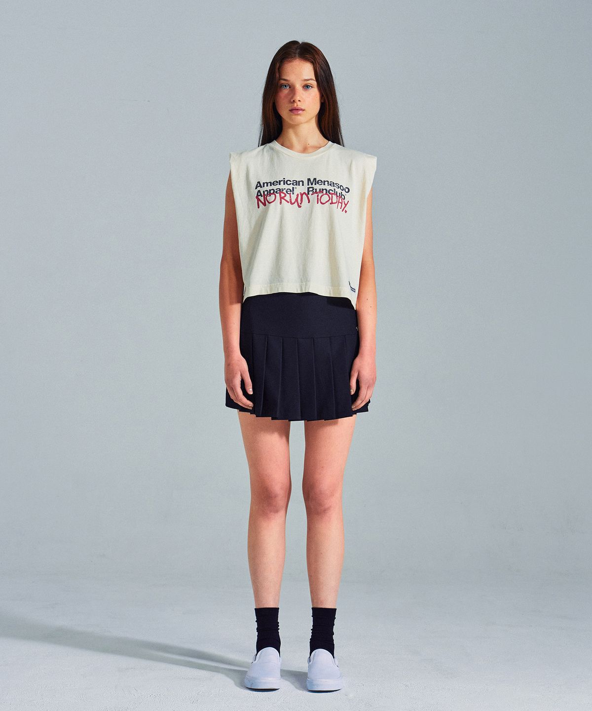 미나수(MENASOO) MNS x American apparel Today Sleeveless (over-fit)_Cream