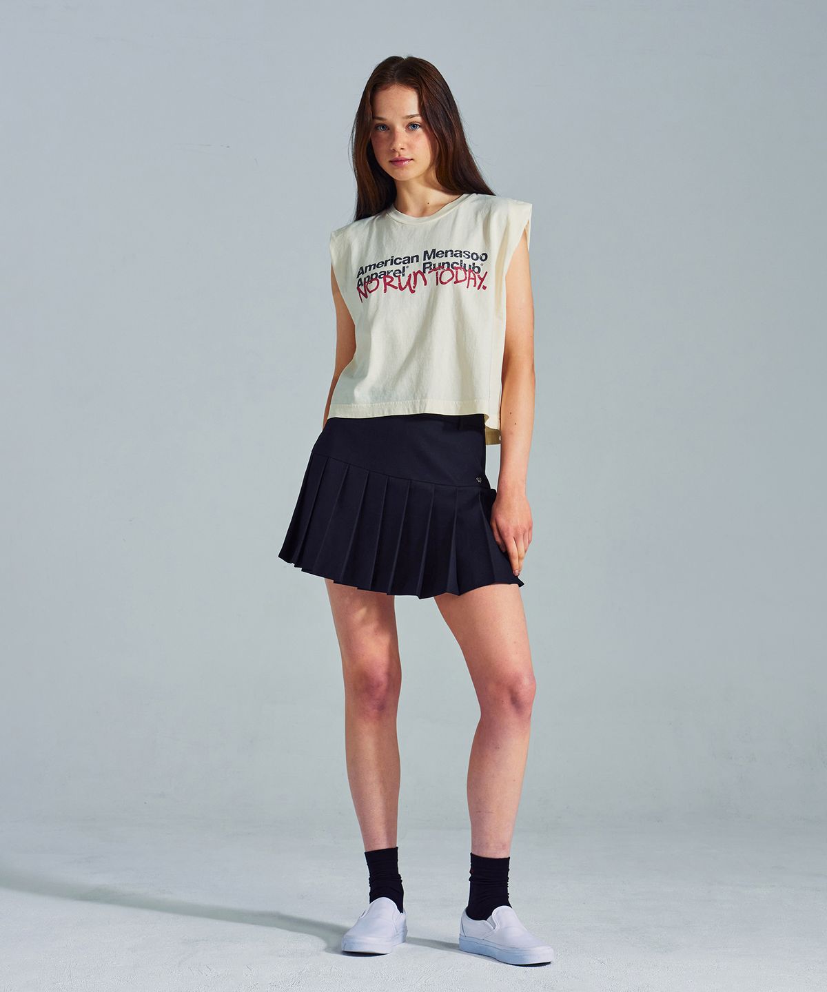 미나수(MENASOO) MNS x American apparel Today Sleeveless (over-fit)_Cream