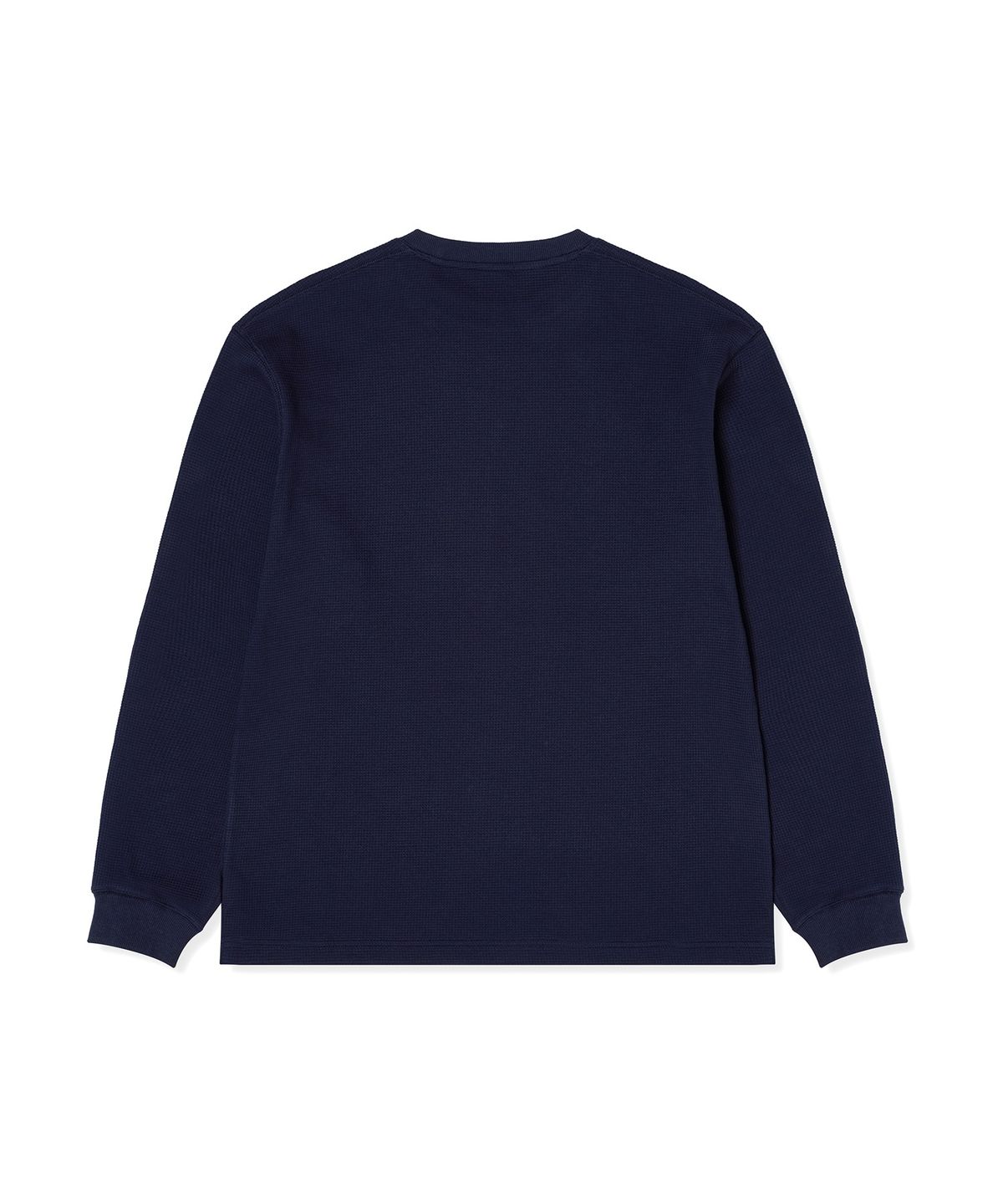 챔피온(CHAMPION) 로고 와플 롱슬리브 티셔츠 Navy