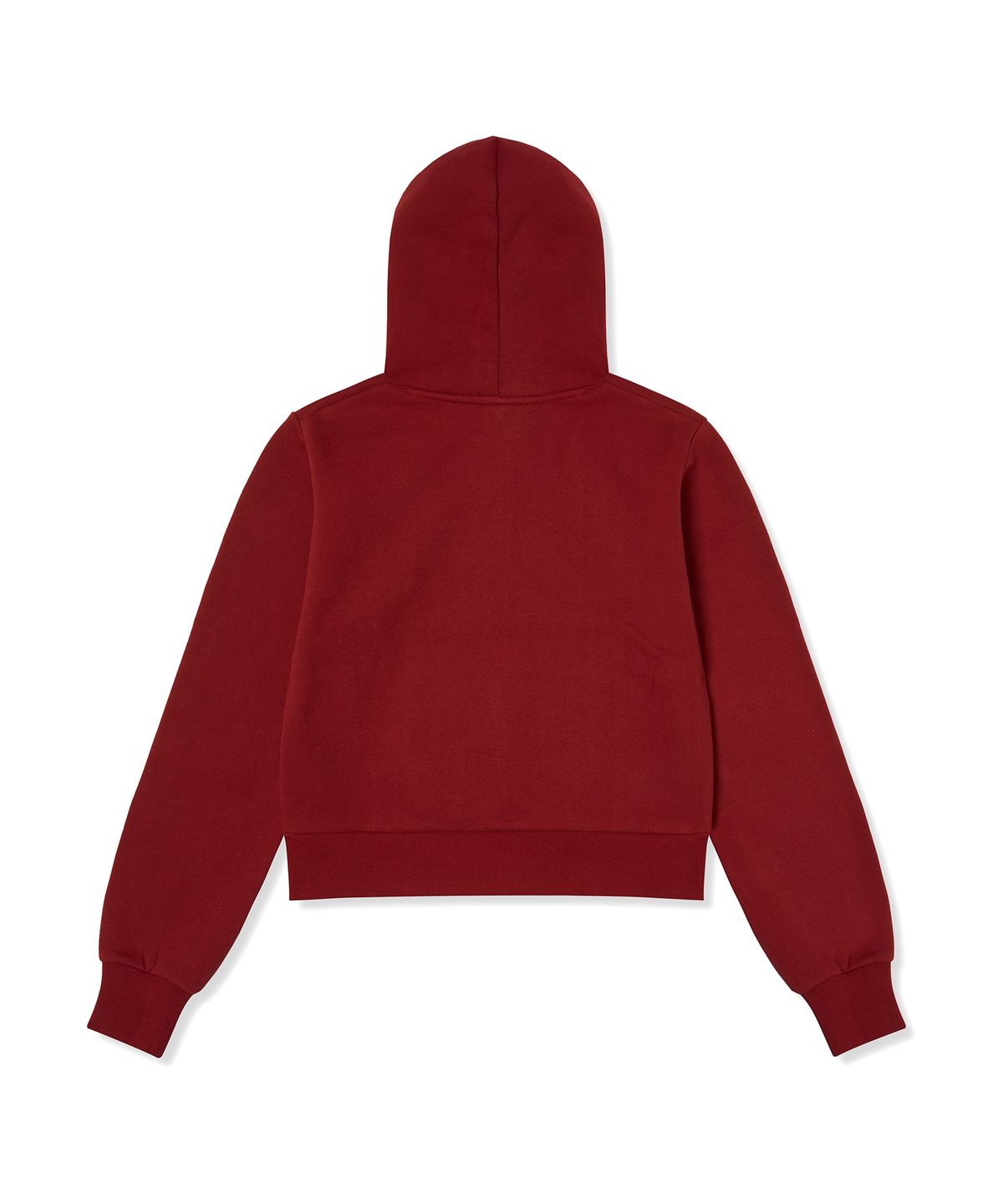 챔피온(CHAMPION) 여성 하트 로고 크롭 기모 후드 티셔츠 Red
