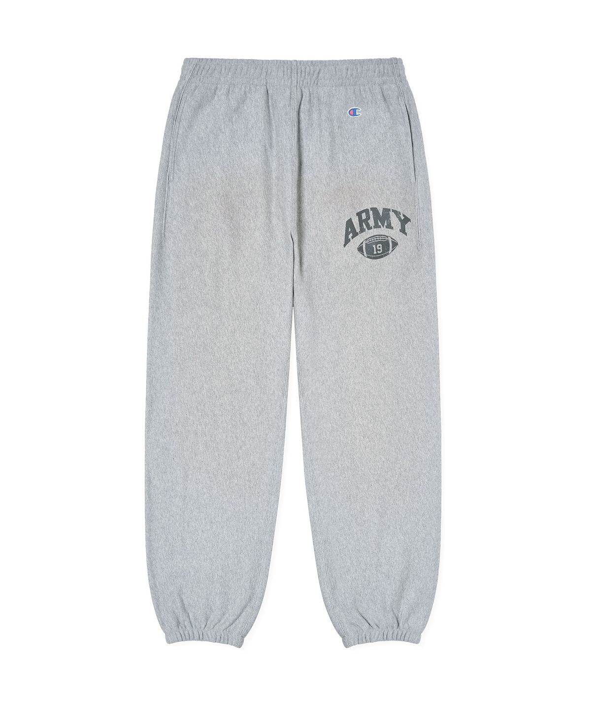 챔피온(CHAMPION) 헤리티지 ARMY 와이드핏 스웨트 팬츠 Grey Melange