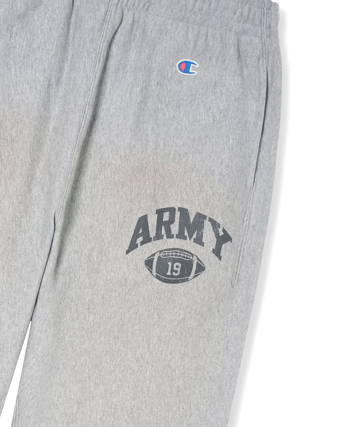 챔피온(CHAMPION) 헤리티지 ARMY 와이드핏 스웨트 팬츠 Grey Melange