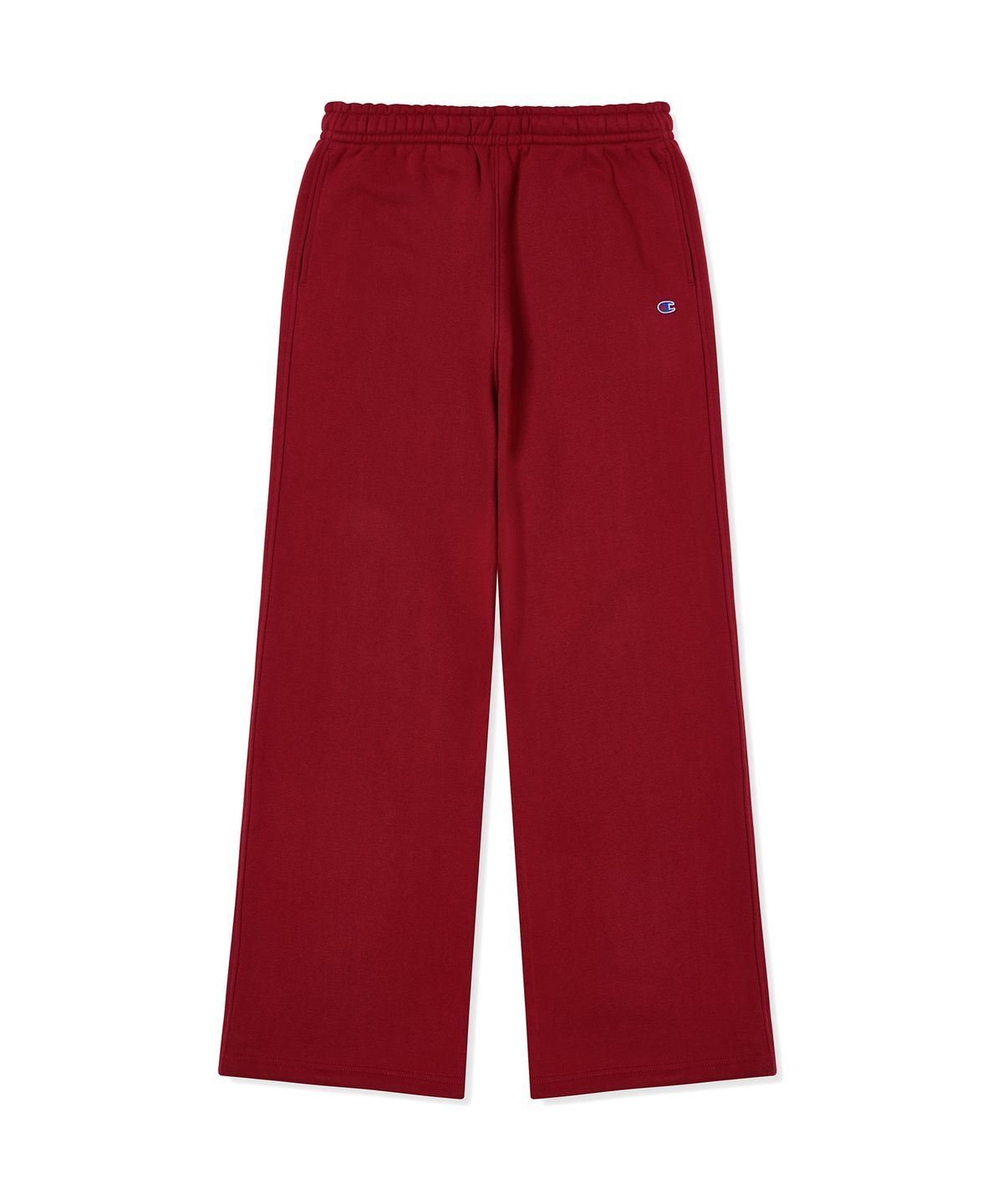 챔피온(CHAMPION) 여성 와이드핏 기모 스웨트팬츠 Red