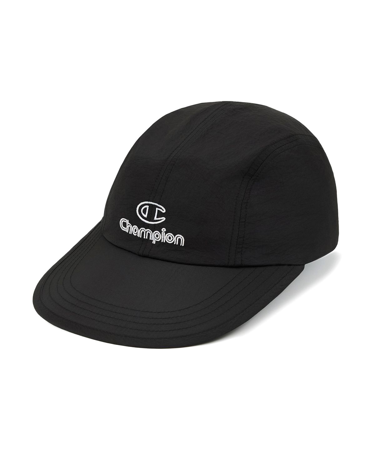 챔피온(CHAMPION) 트랙 로고 나일론 볼캡 Black