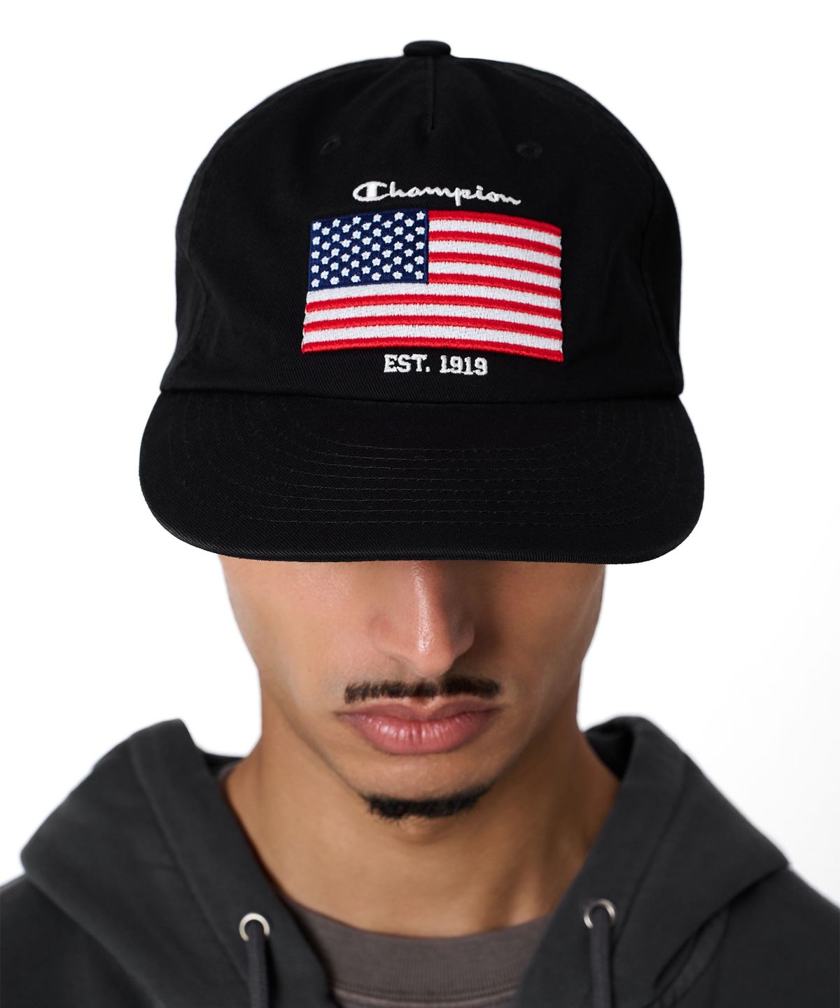 챔피온(CHAMPION) USA 로고 볼캡 Black