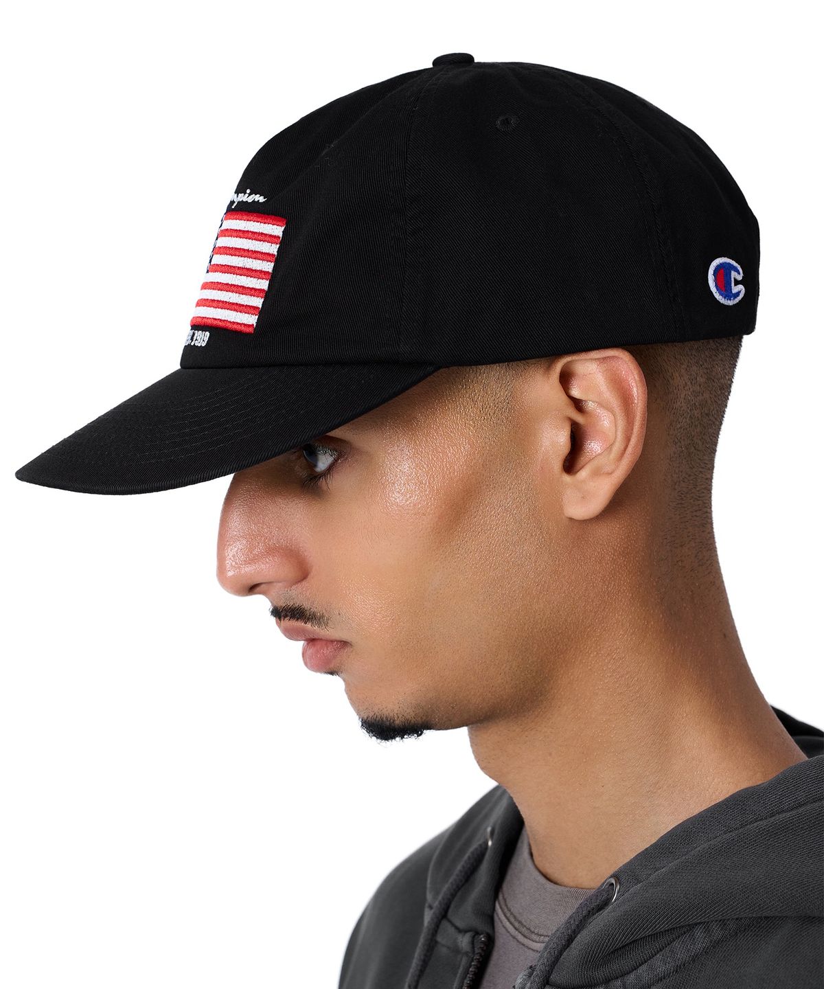 챔피온(CHAMPION) USA 로고 볼캡 Black